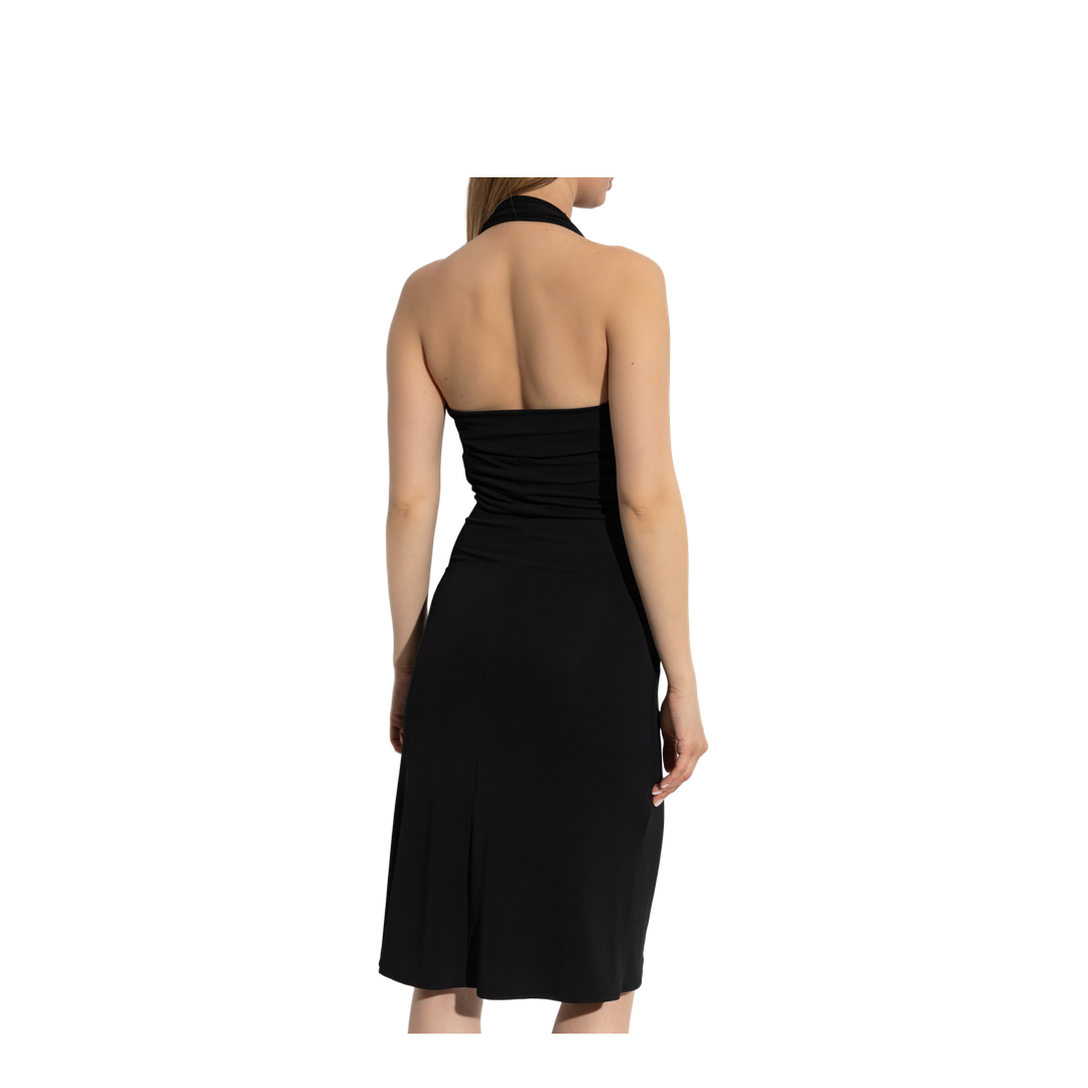 Midi Halterneck Crepe Dress