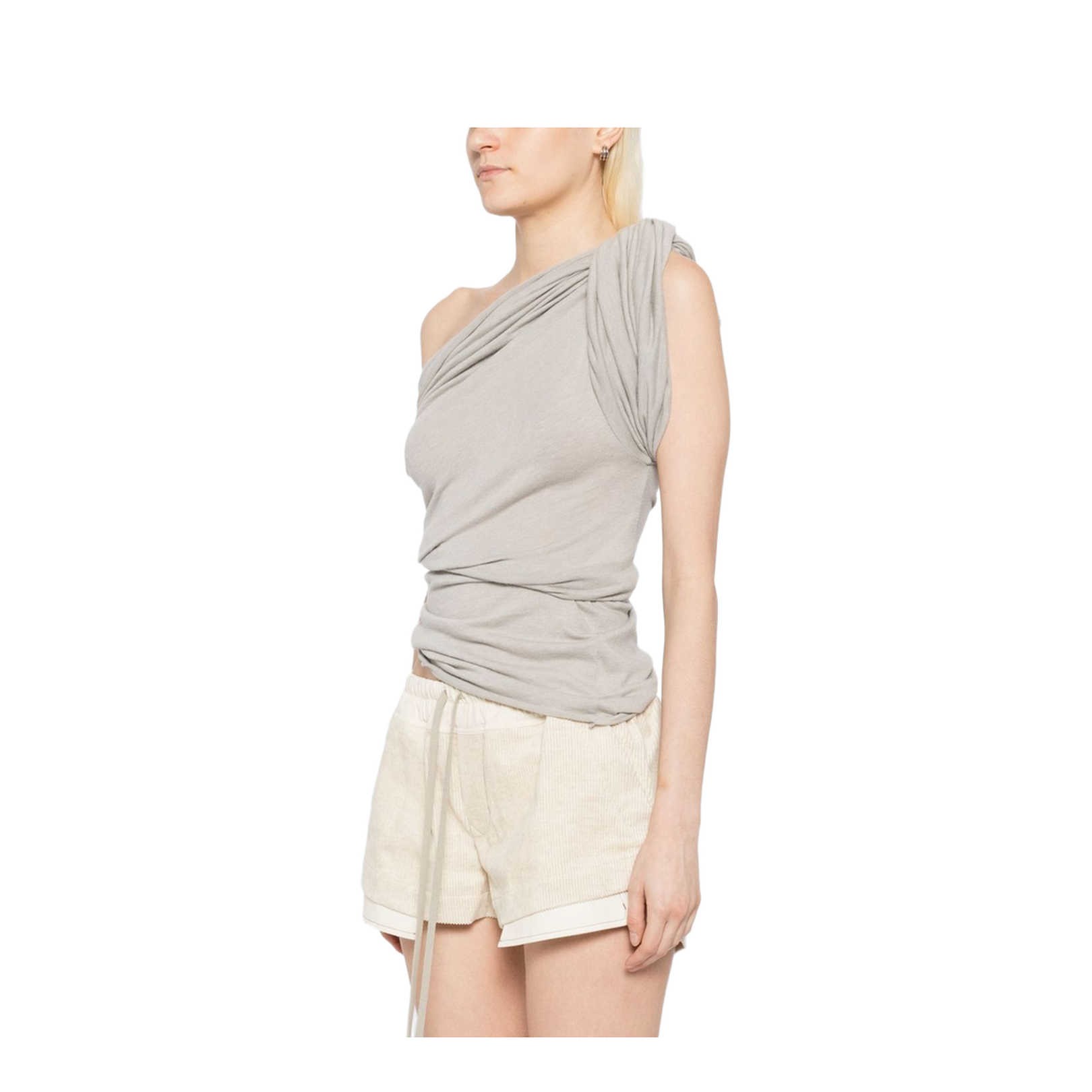 Twist Cotton Tank Top - Ivory