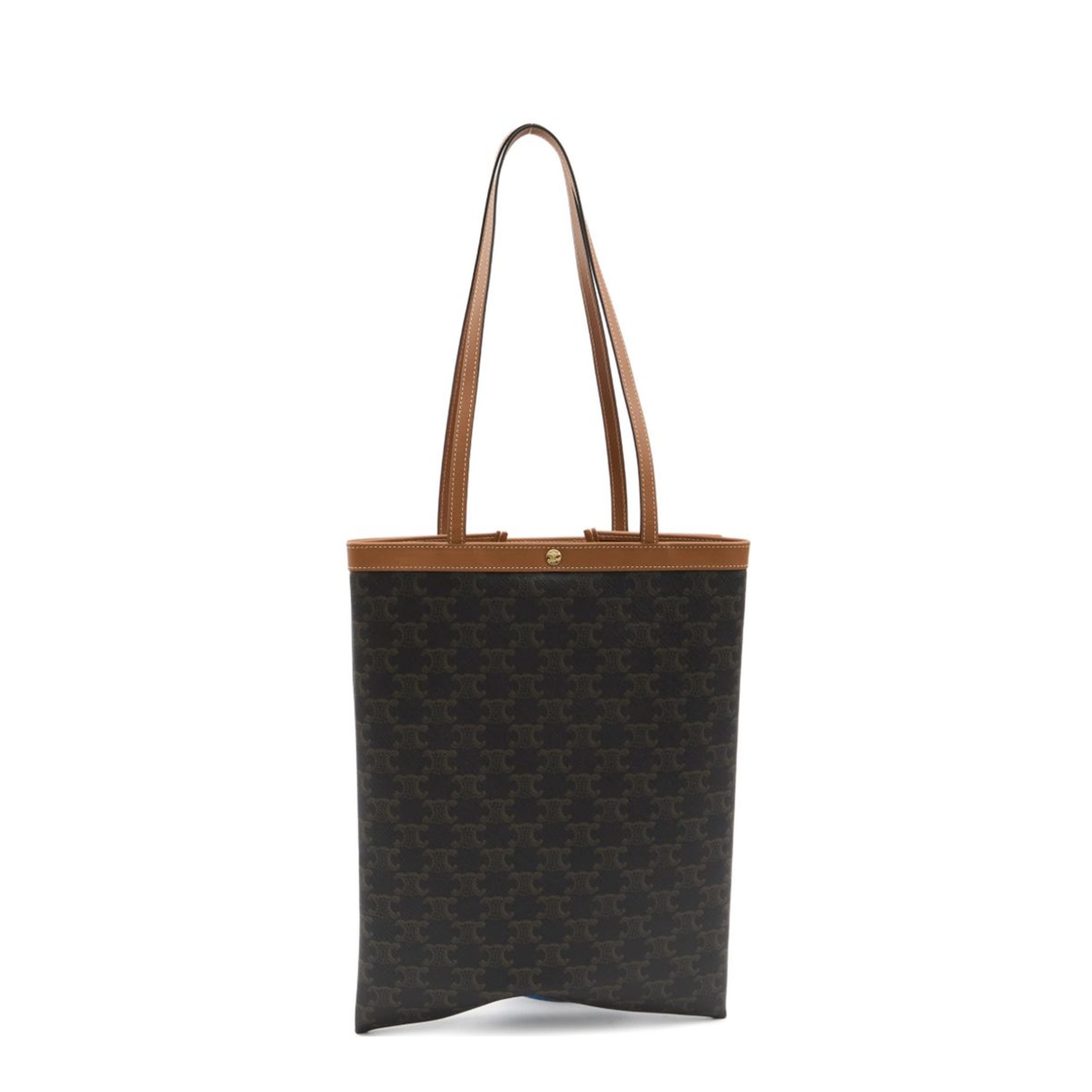 Medium Calfskin Flat Shopper - Brown