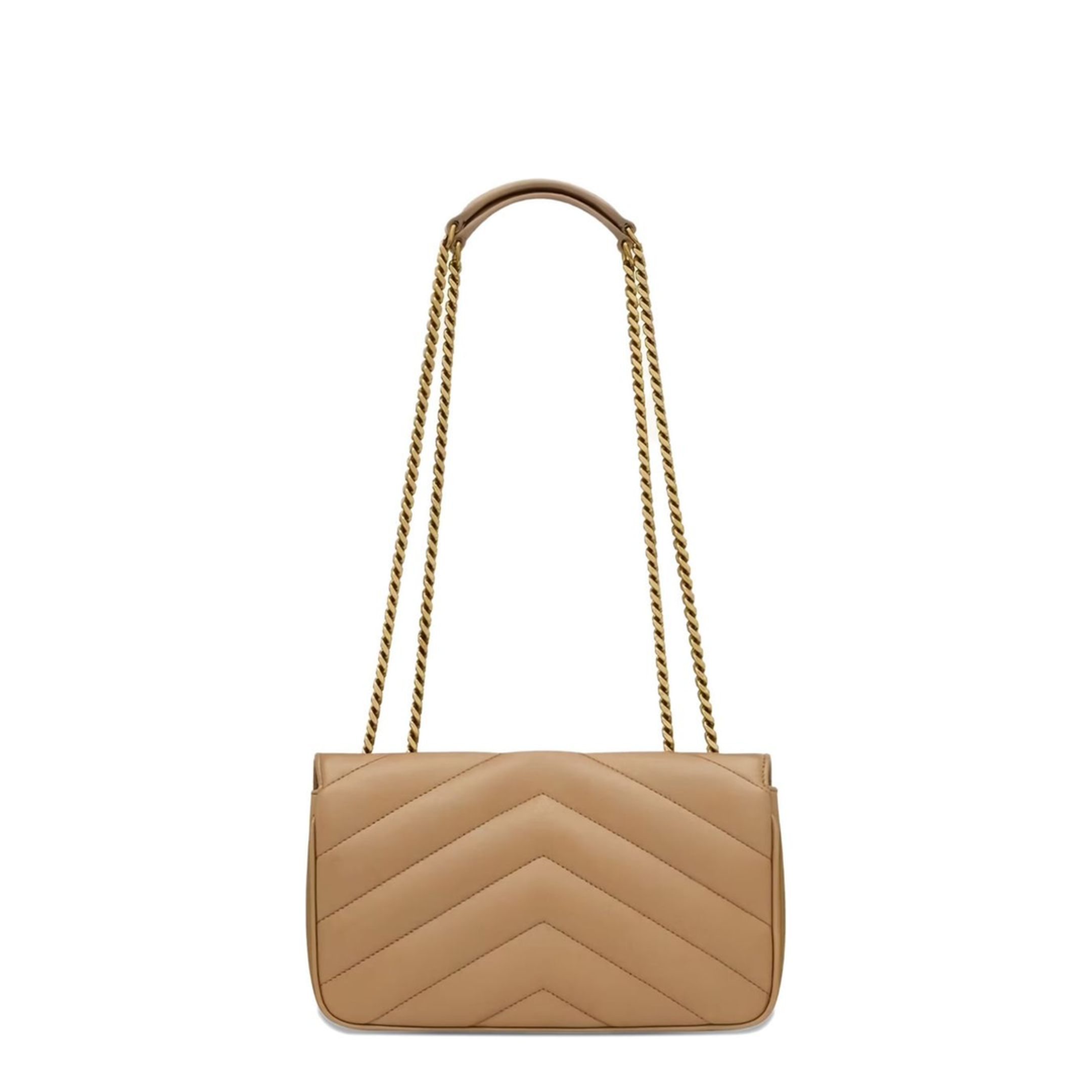 Loulou Small Matelassé Lambskin Crossbody Bag - Natural Tan
