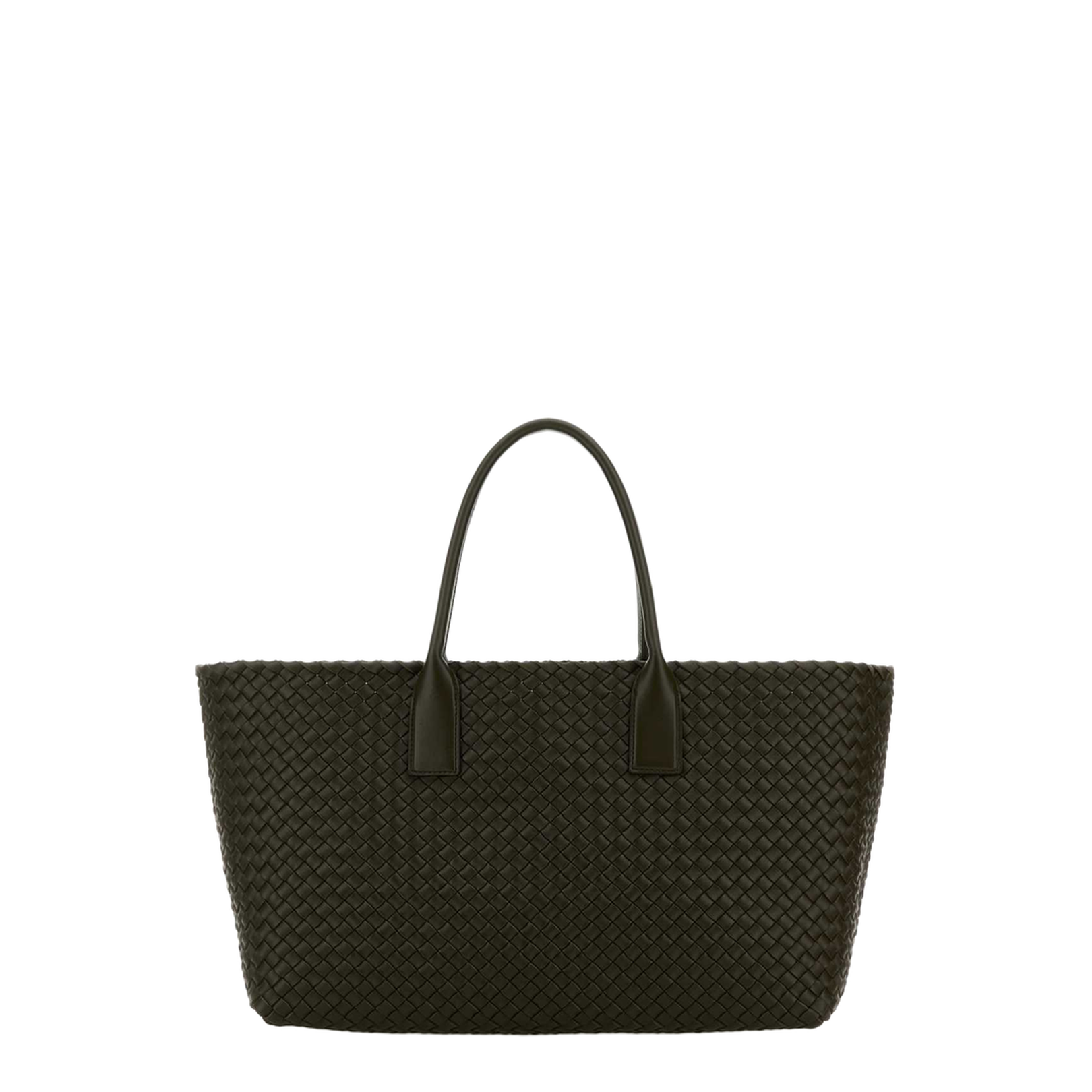 Dark Brown Nappa Leather Medium Cabat Shopping Bag