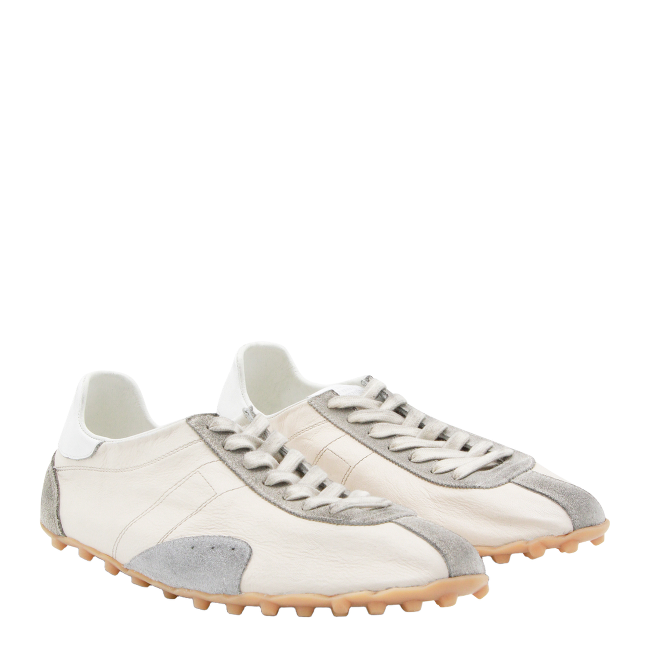 Sprinters Sneakers In Cream Leather And Vintage Suede