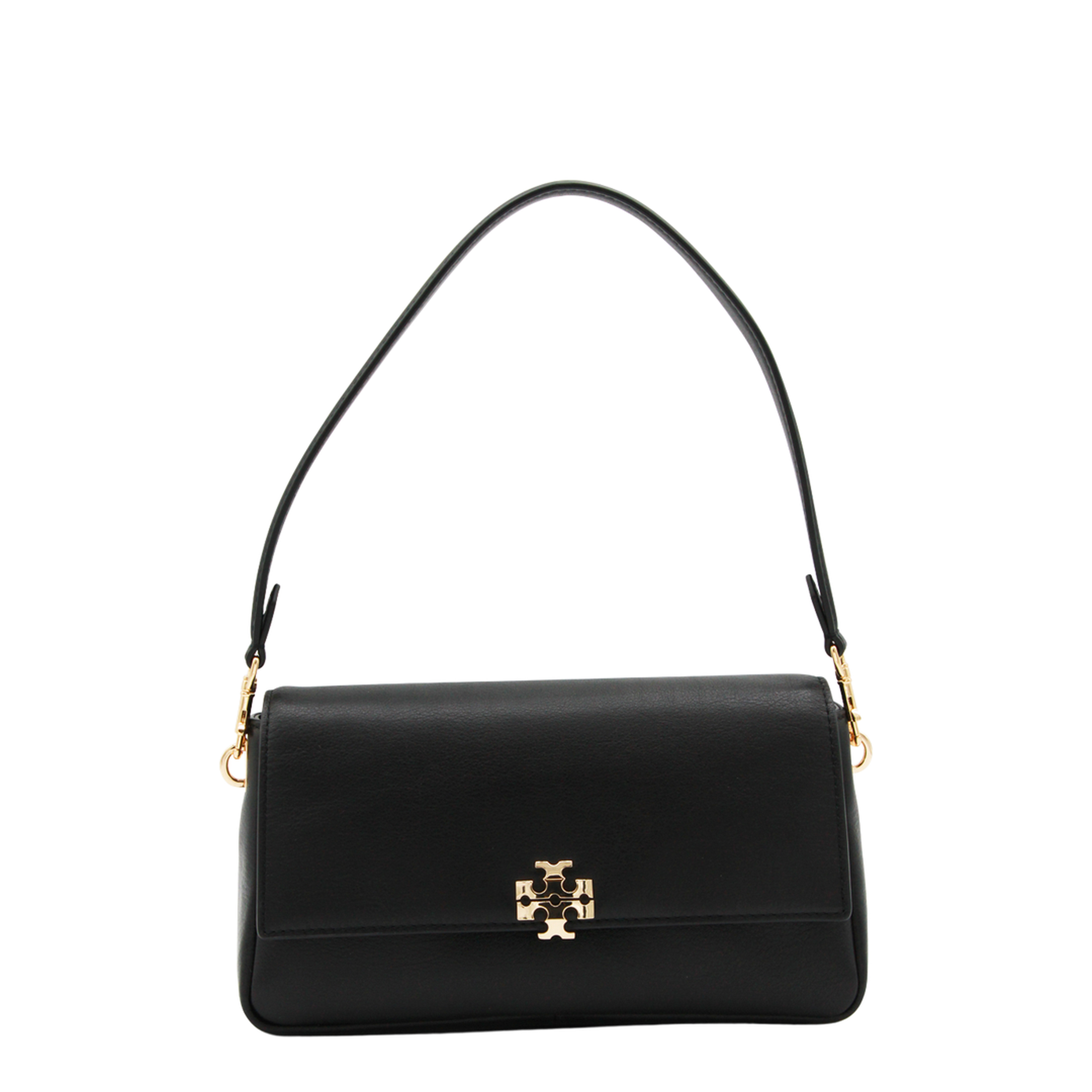 Charlie Small Calf Leather Shoulder Bag - Black