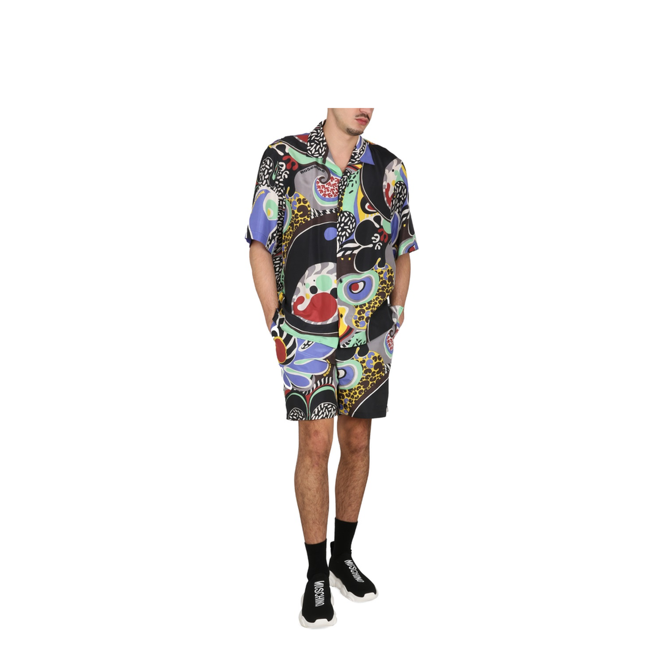 Psychedelic Print Bermuda Shorts