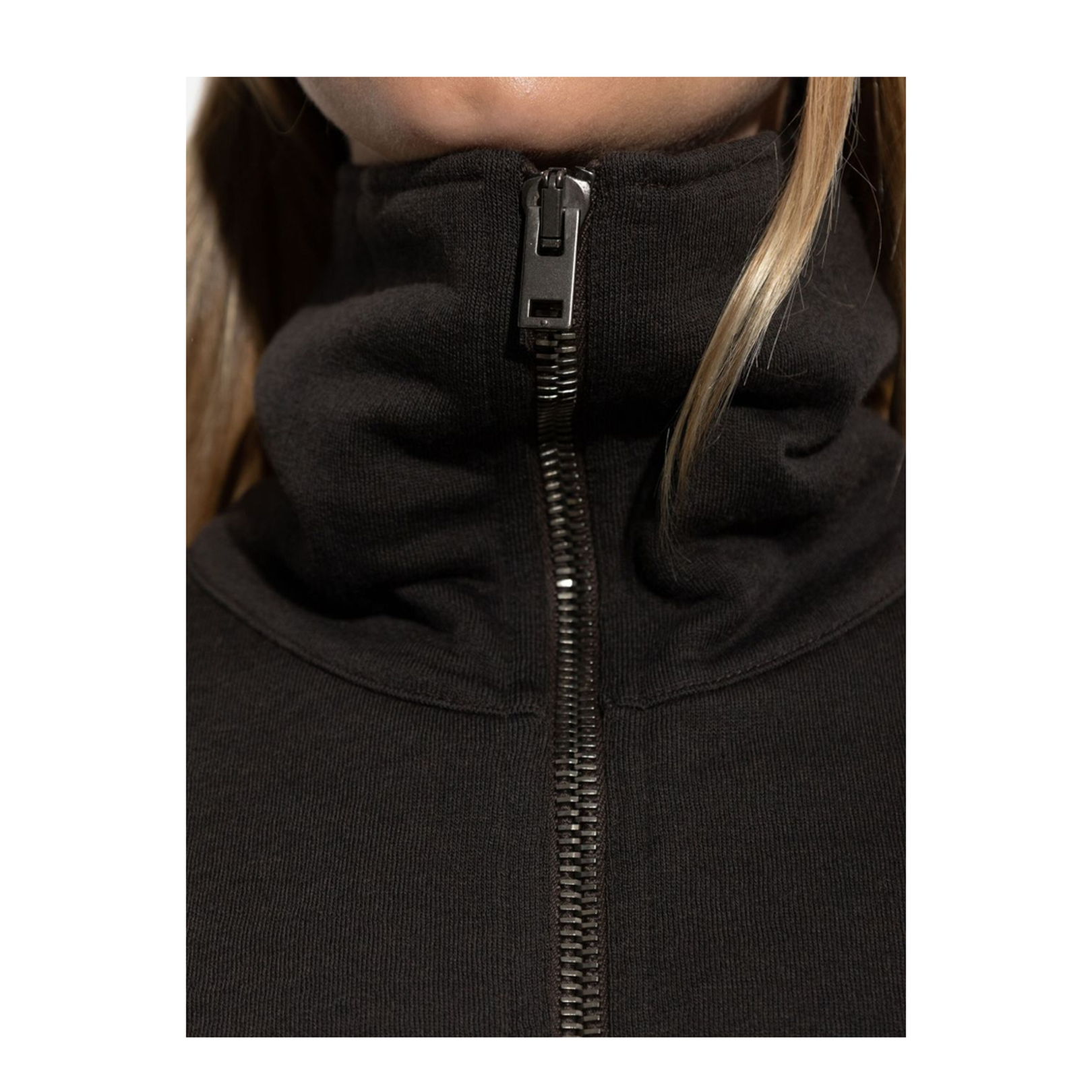 Cotton Blend Half-Zip Sweater