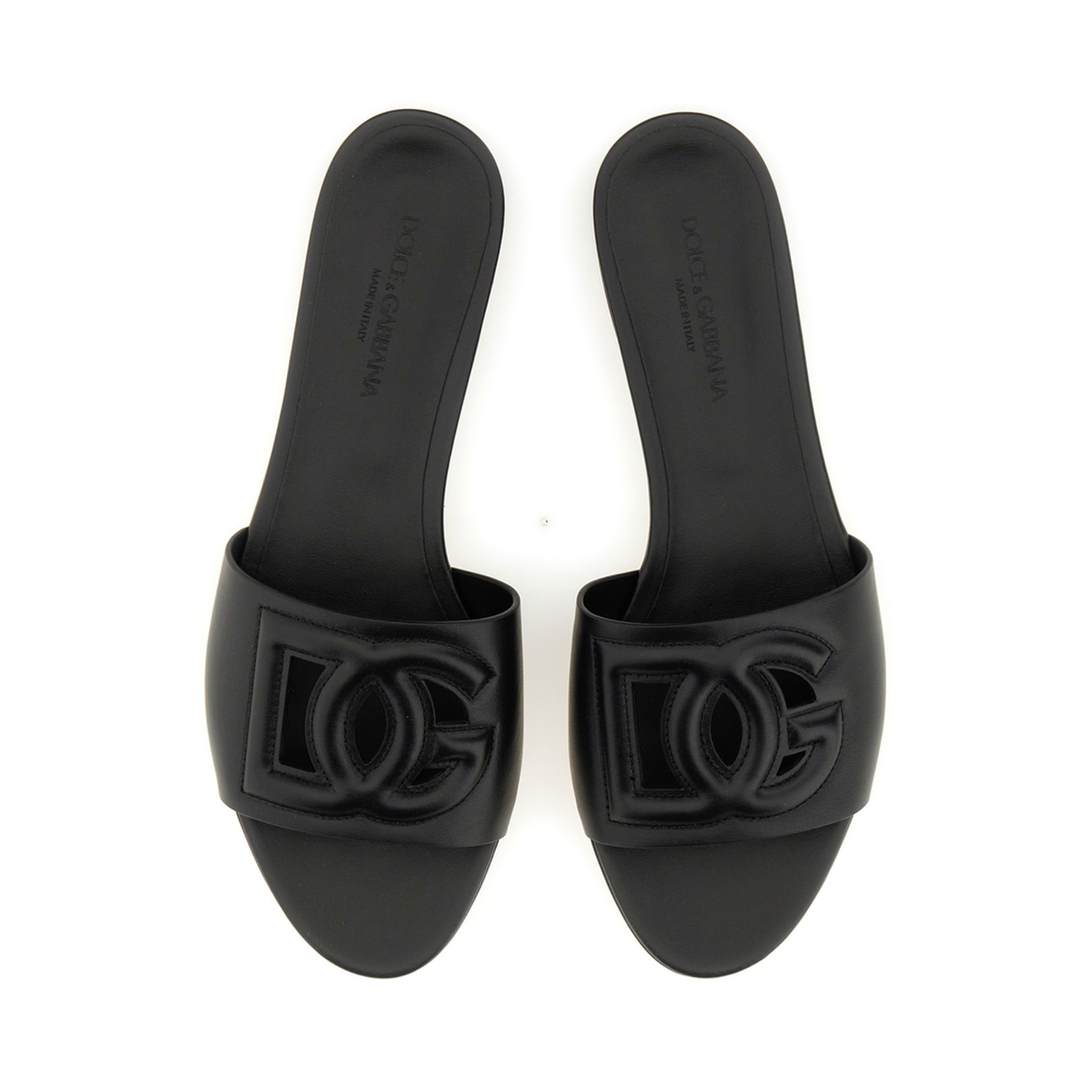 Calfskin Slides with DG Millennials Logo