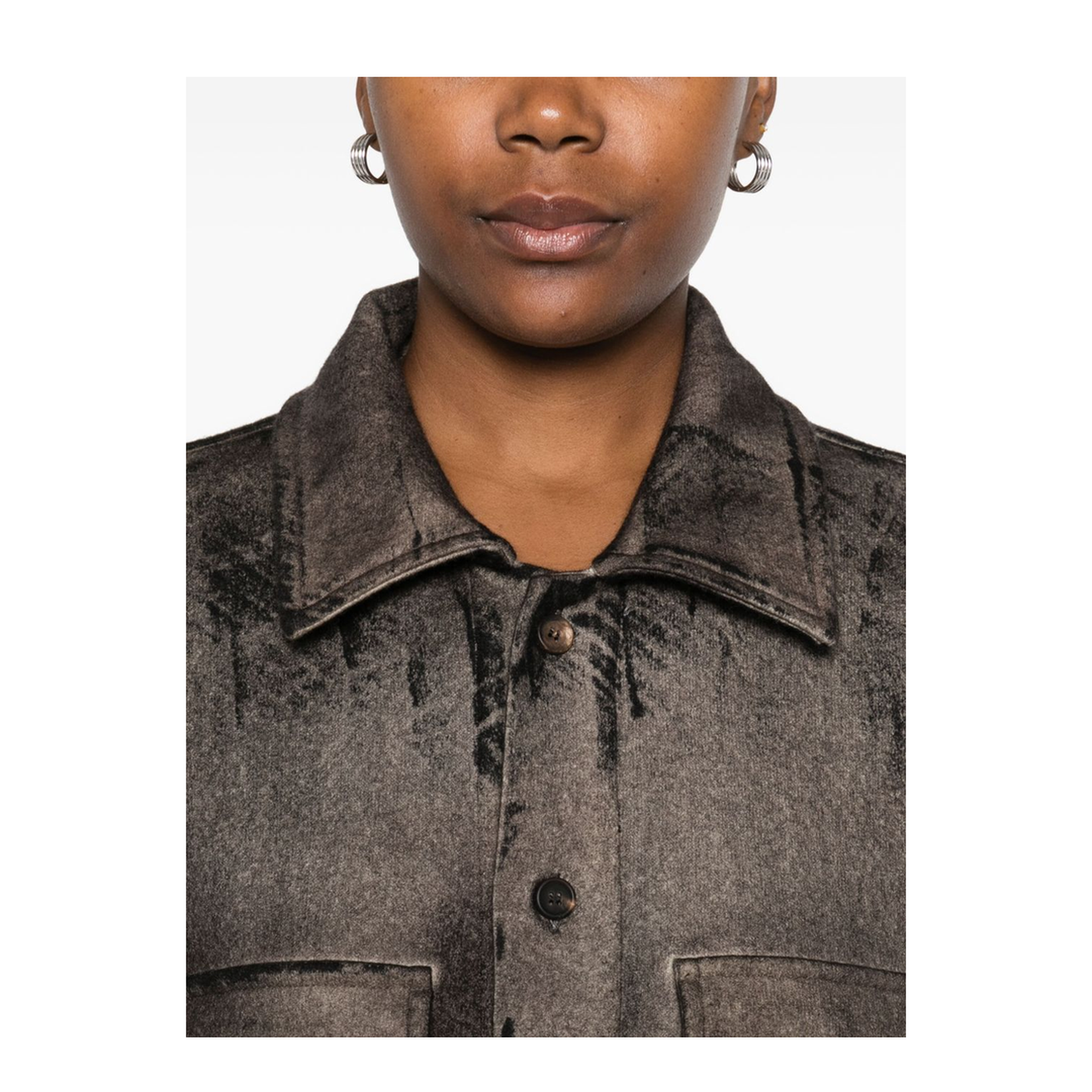 Wool And Cashmere Blend Shirt in Brown