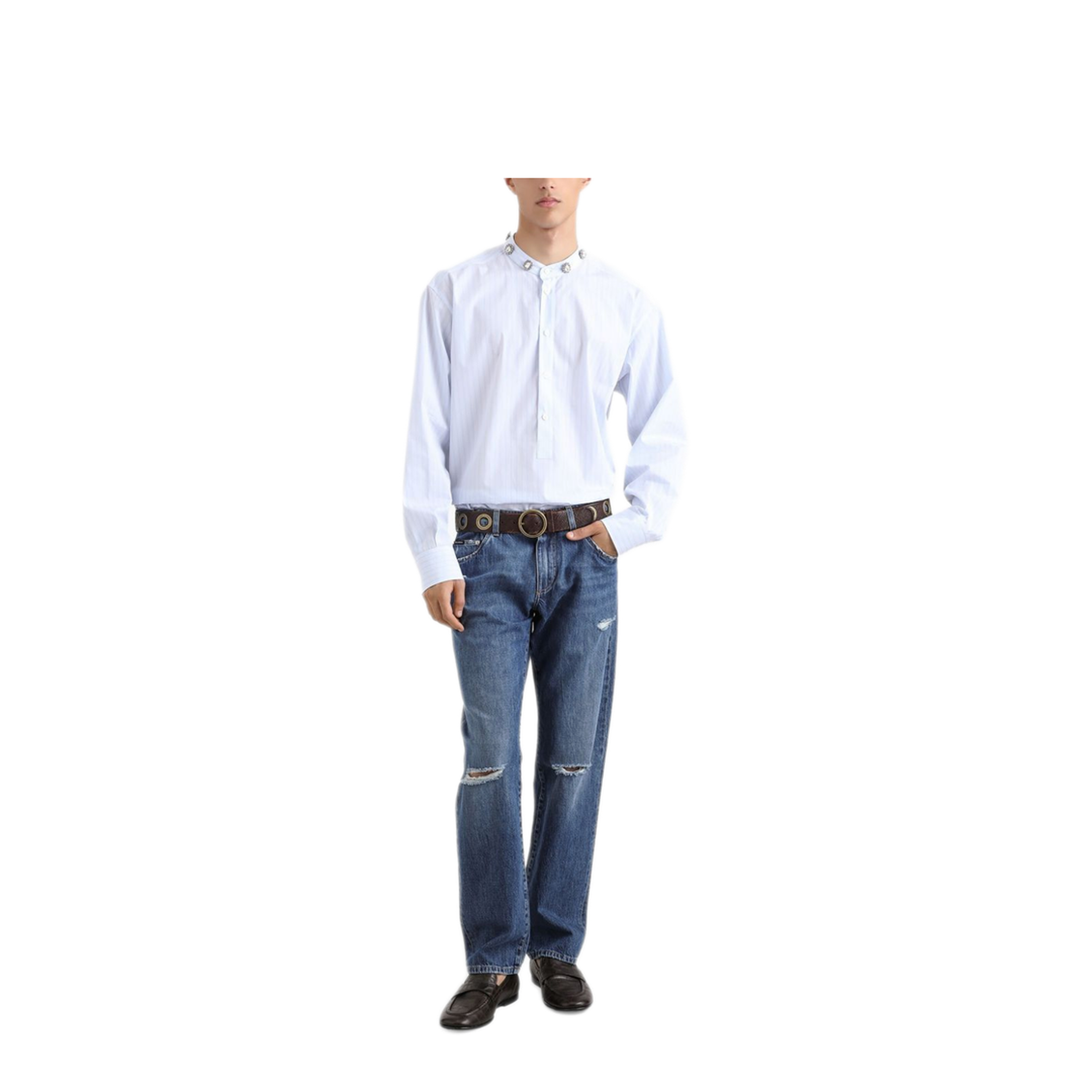 MAYFEYR - Dolce & Gabbana - Classic Cotton Jeans With Tag With Abrasions - GP02XDG8ME8S9001