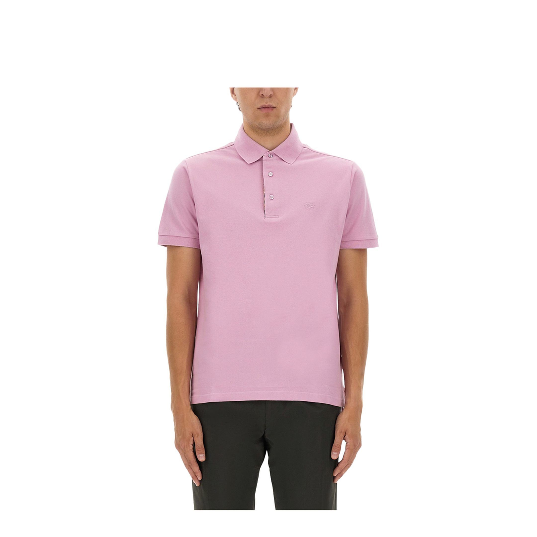Cotton Polo Shirt with Pegasus