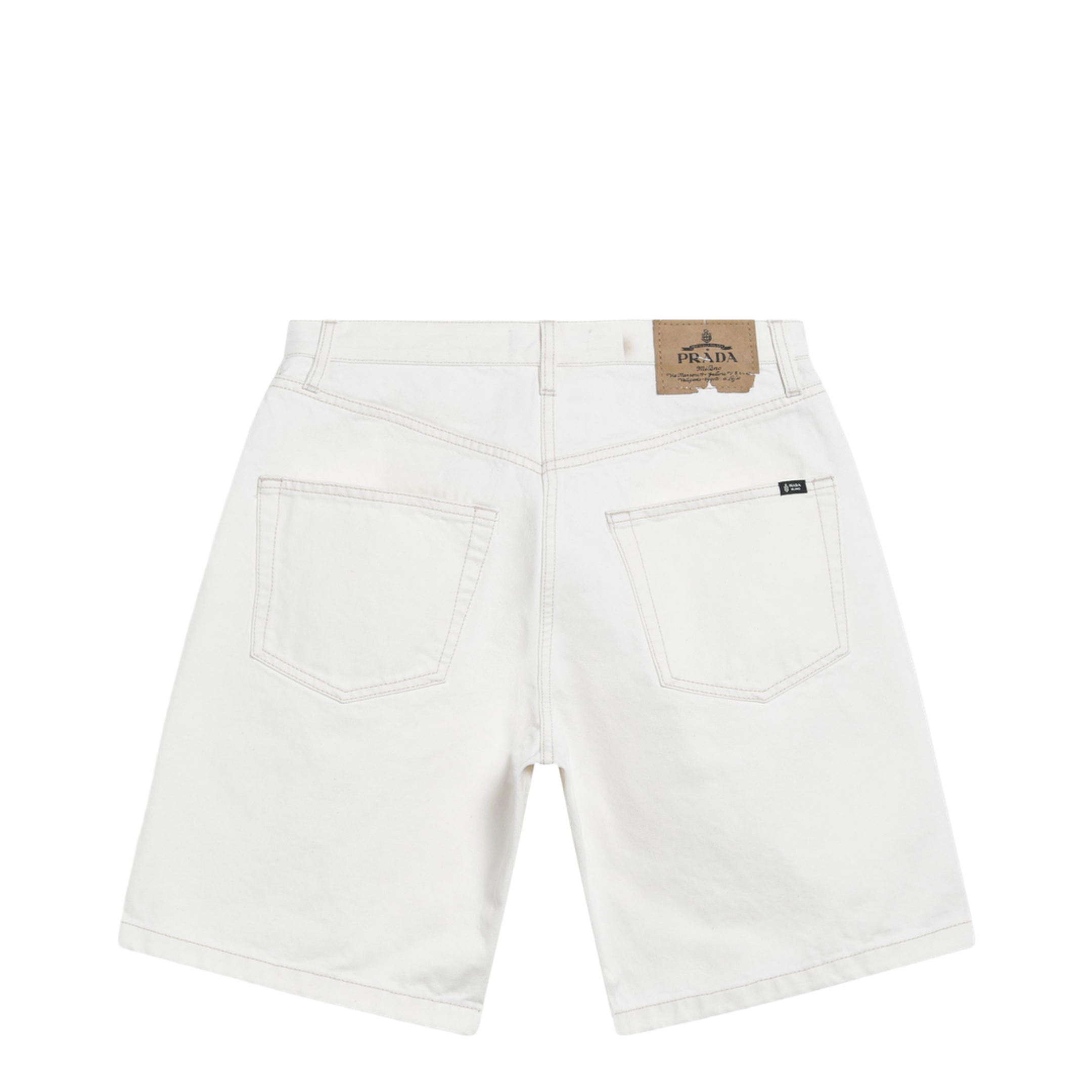 MAYFEYR - Prada - White Old Denim Bermuda Shorts - GFP566OOO1954F01CD