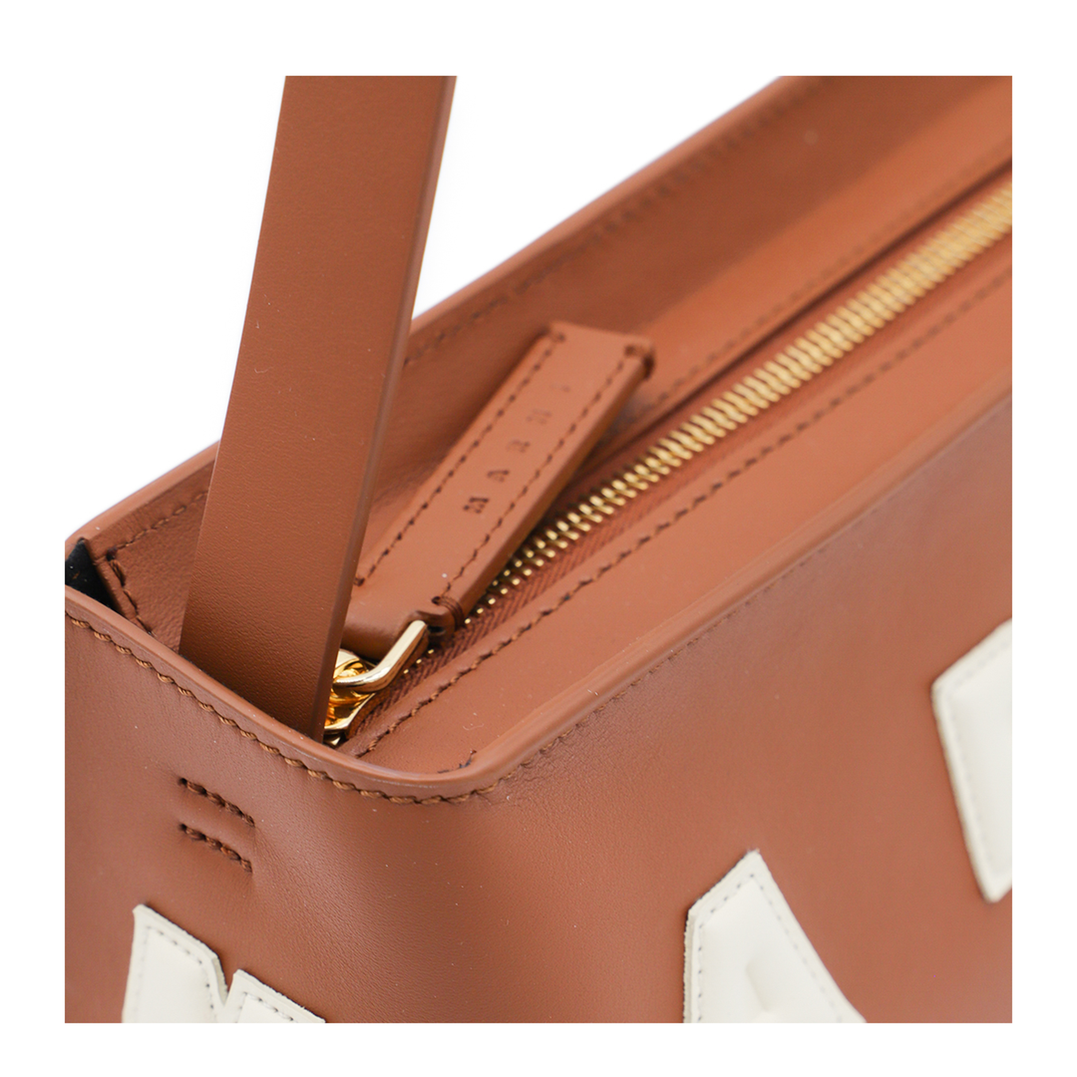 Museo Compact Baguette Bag Calfskin - Moca/Ivory