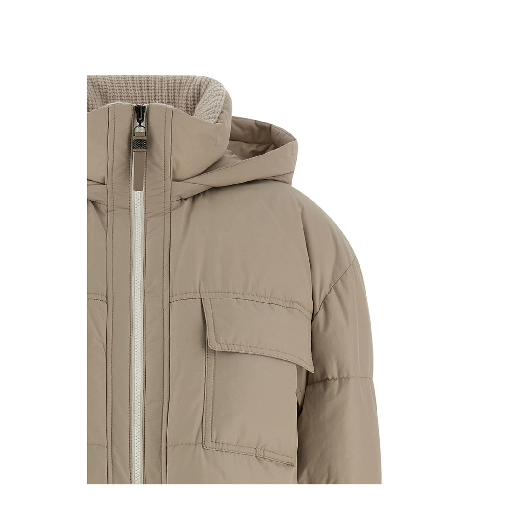 Knitted Neck Down Jacket