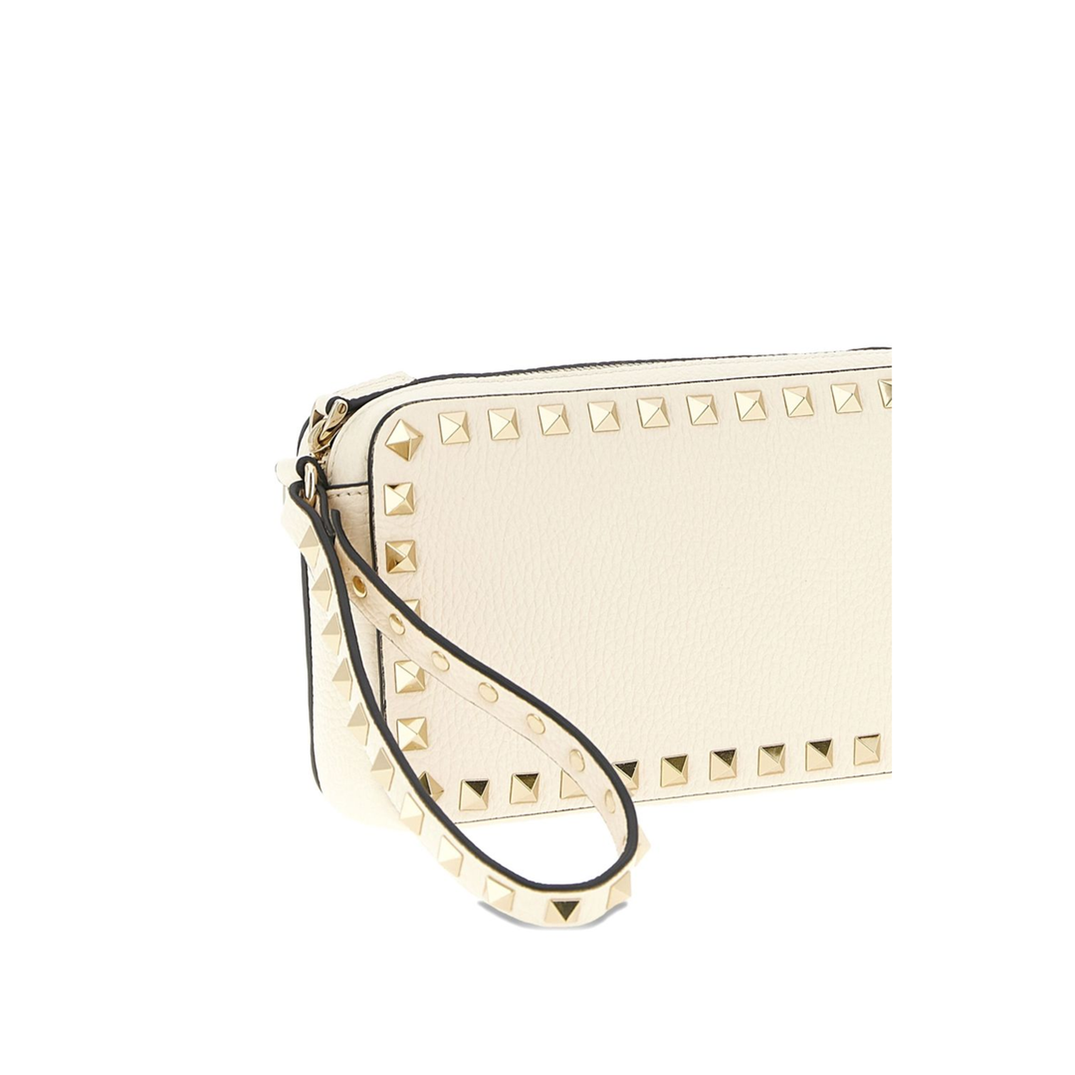 Rockstud Mini Grainy Calfskin Crossbody - Ivory
