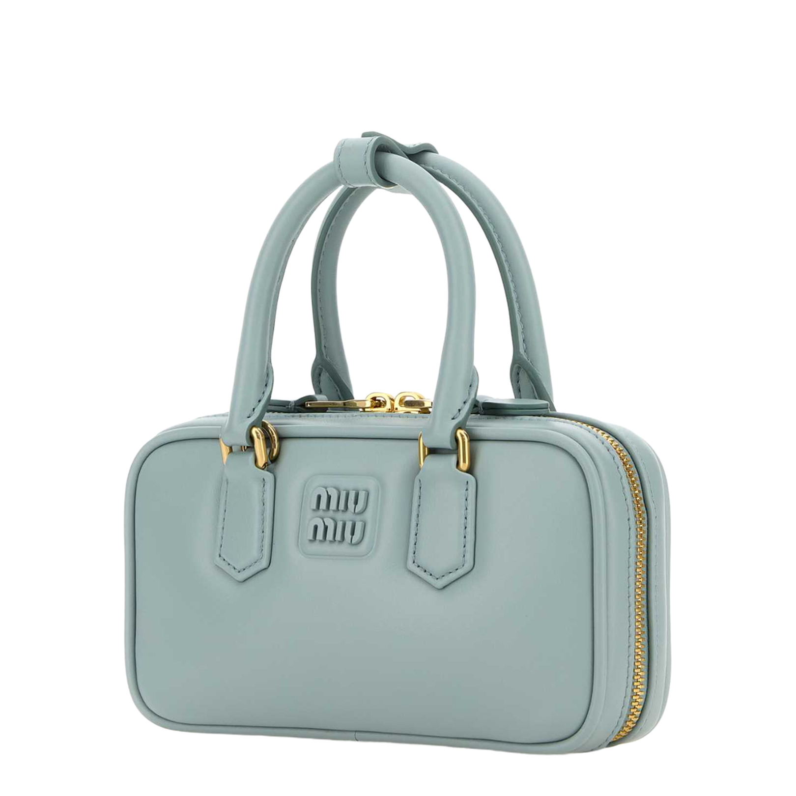 Pastel Light Blue Nappa Leather Handbag