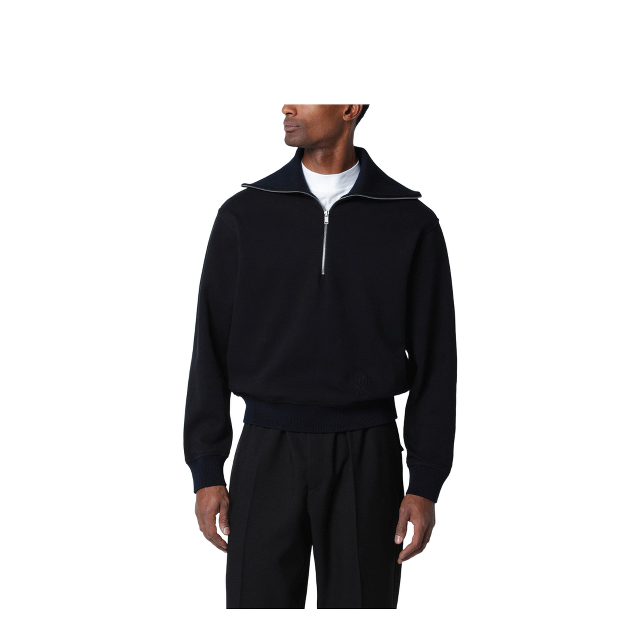 Navy Blue Cotton Sweatshirt