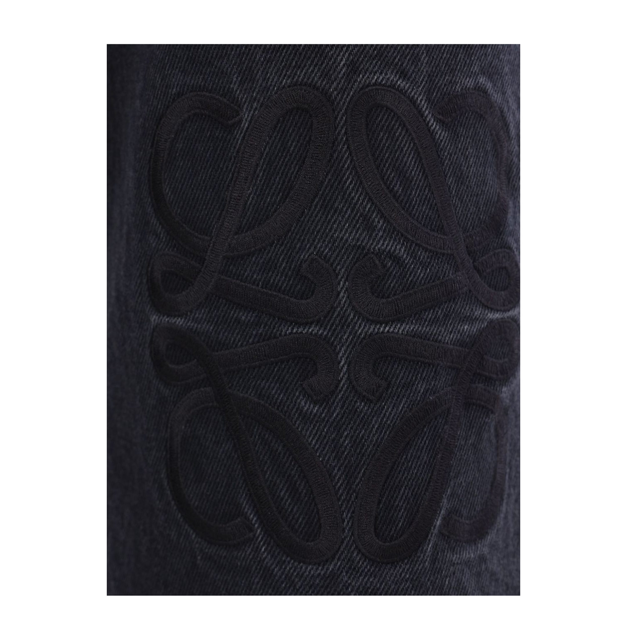 Anagram Baggy Jeans in Denim Black
