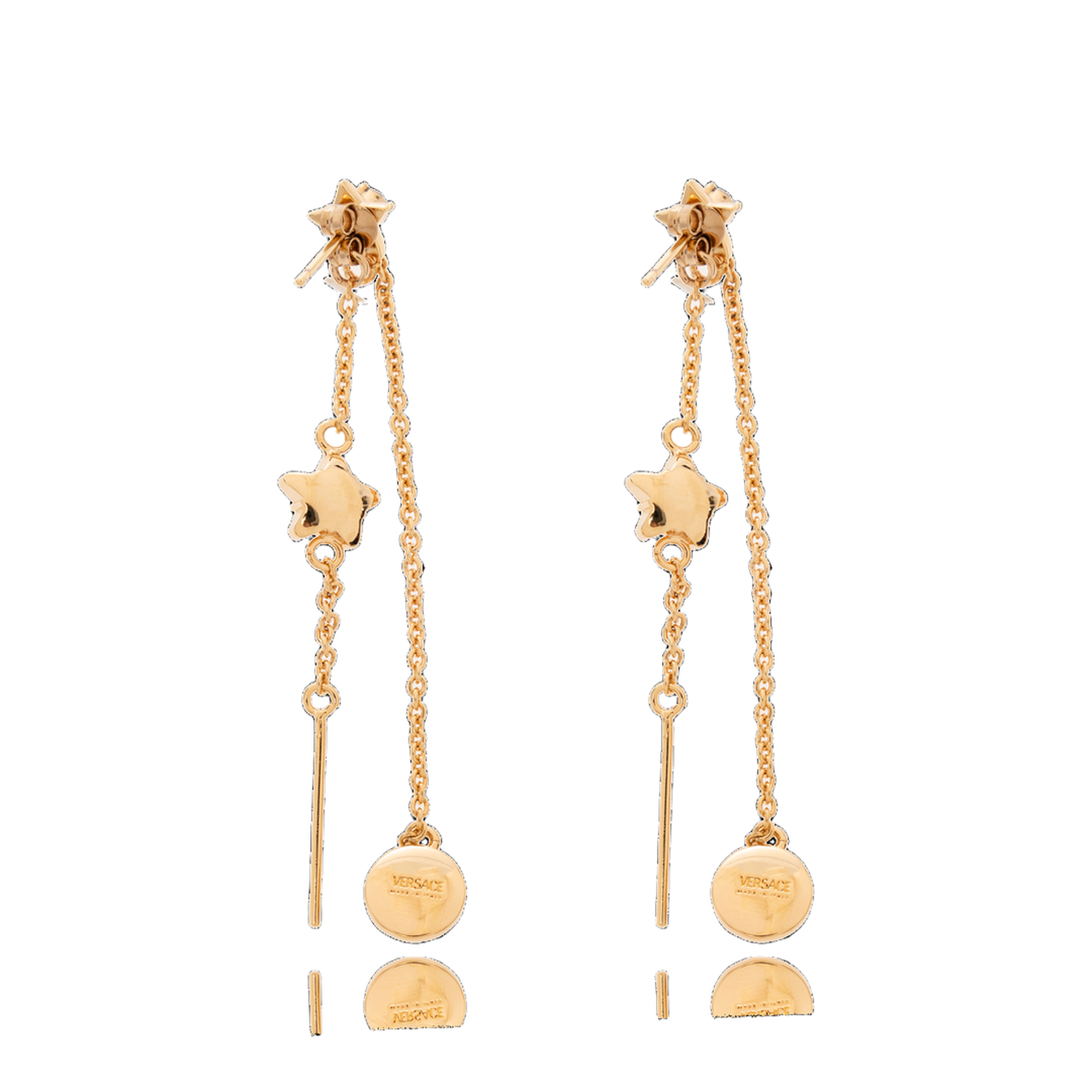 Long Earrings with Shimmering Crystals