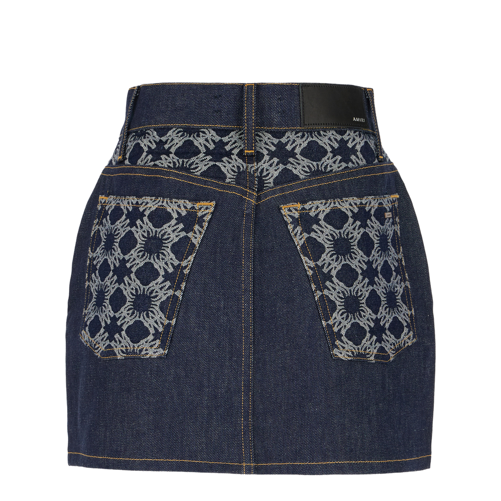 Blue denim mini skirt