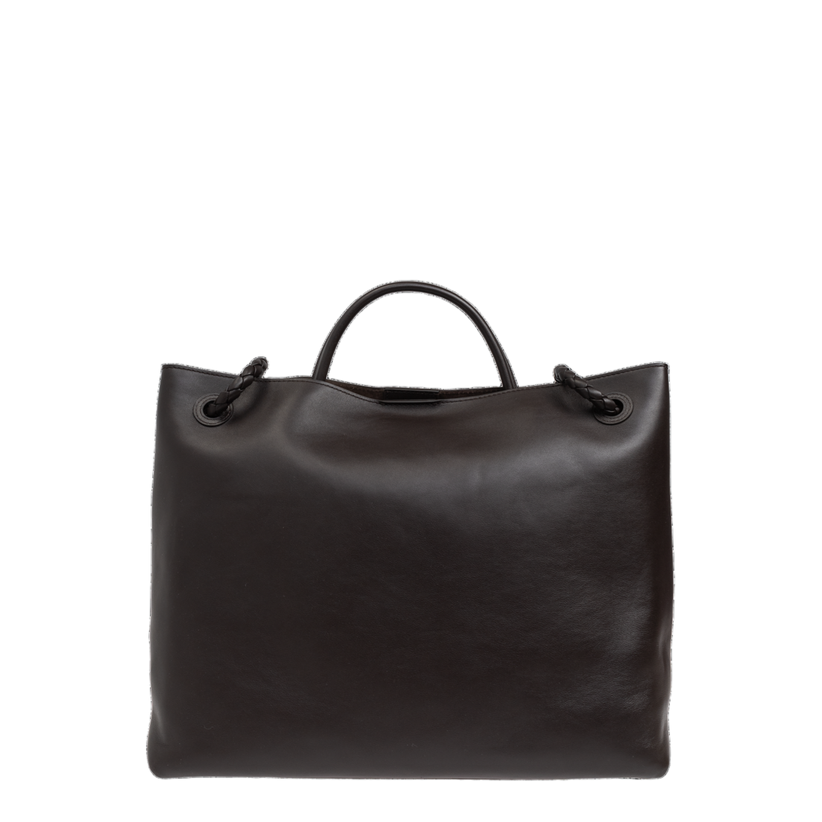 Dark Brown Leather Big Andiamo Handbag