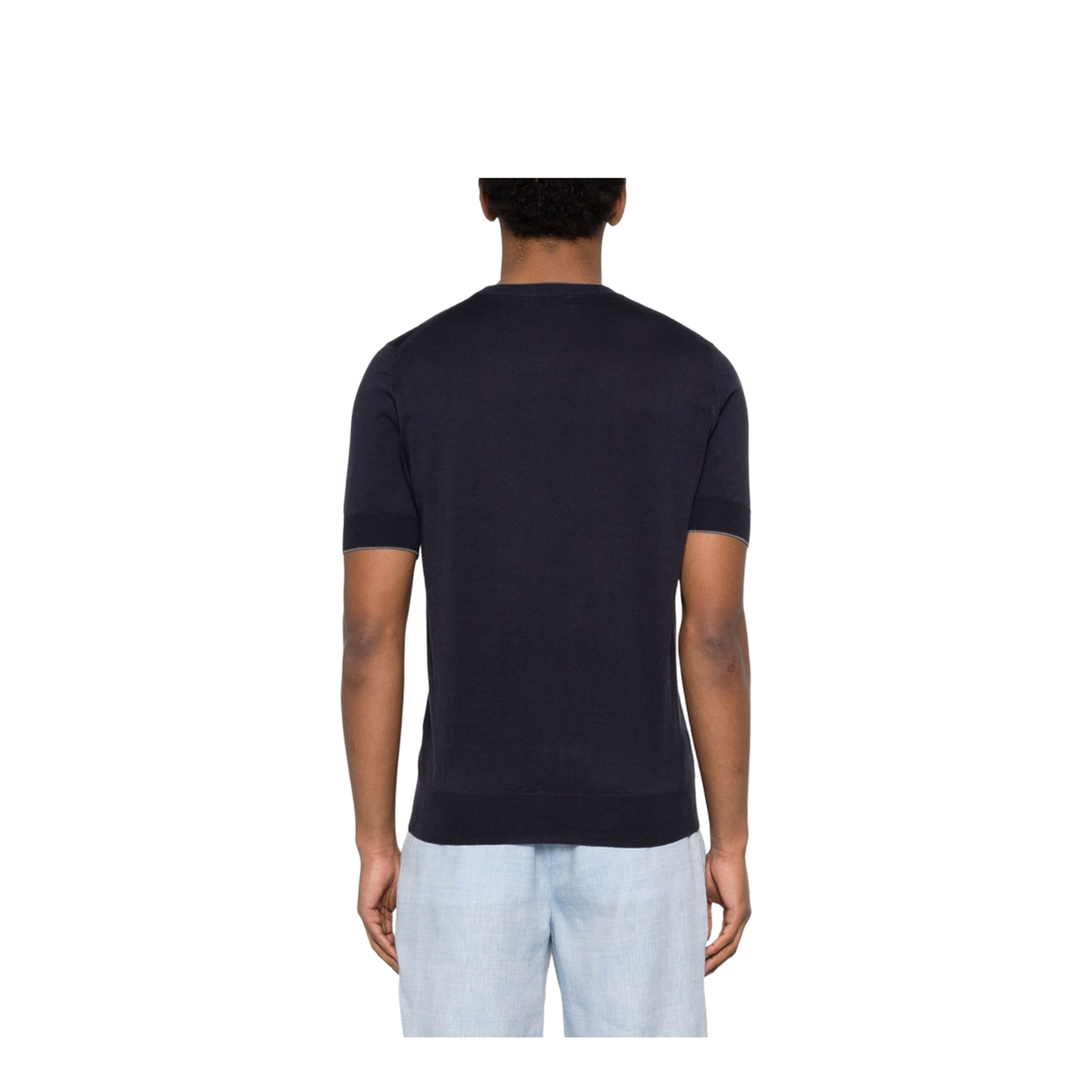 Knitted T-Shirt Blue