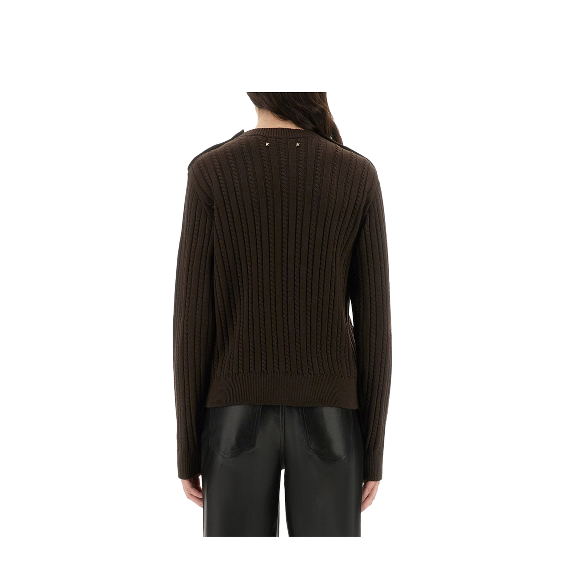 Coffee Brown Crew Neck Long Sleeve Sweater
