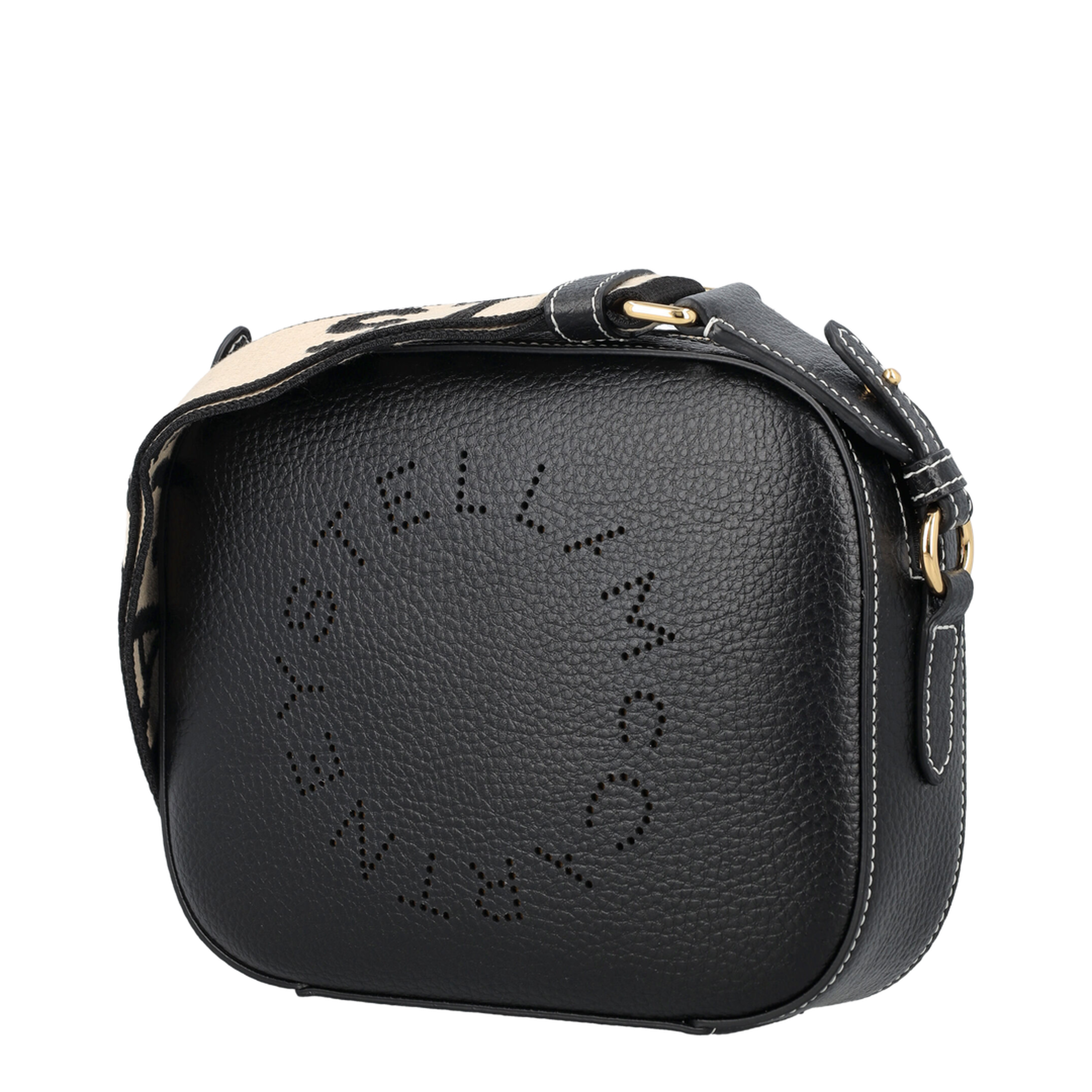Logo Mini Eco Leather Crossbody - Black