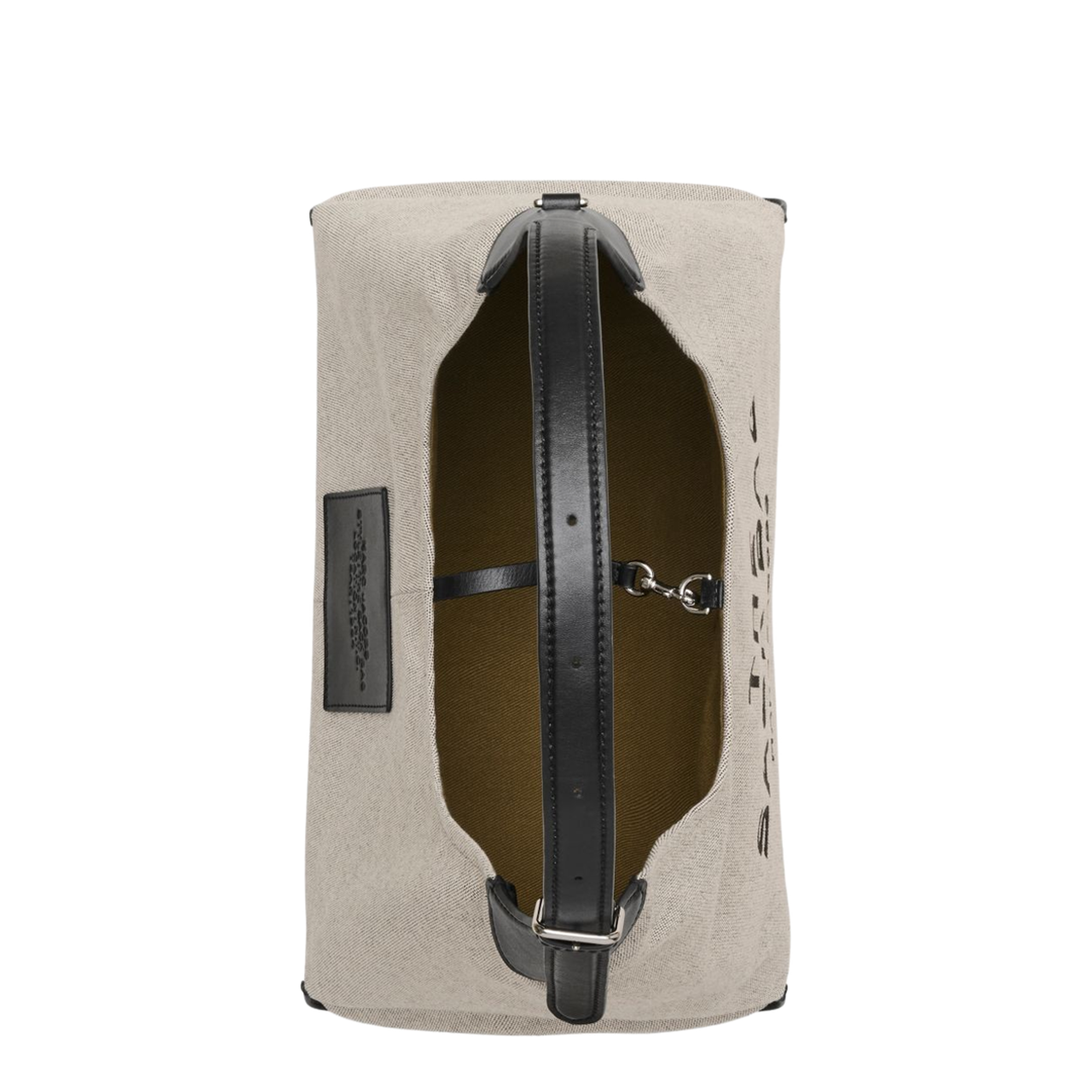 The Sack Bag Canvas Shoulder Bag - Ivory/Black