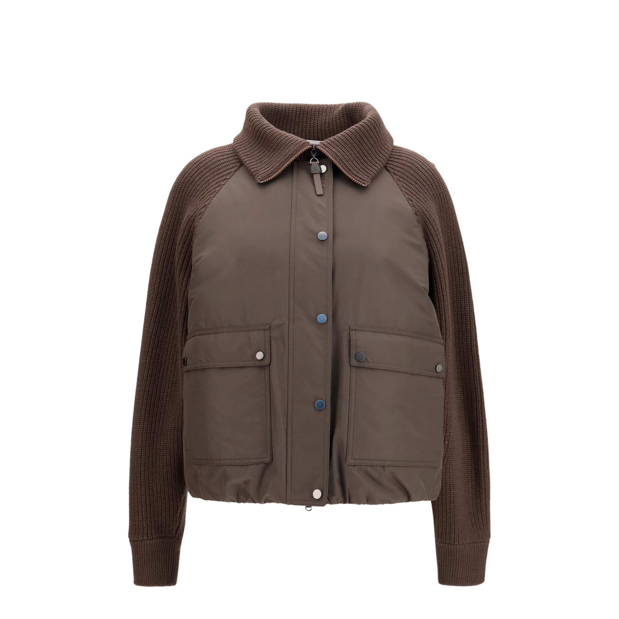 MAYFEYR - Brunello Cucinelli - Down Jacket With Wool Sleeves - MH5257294P