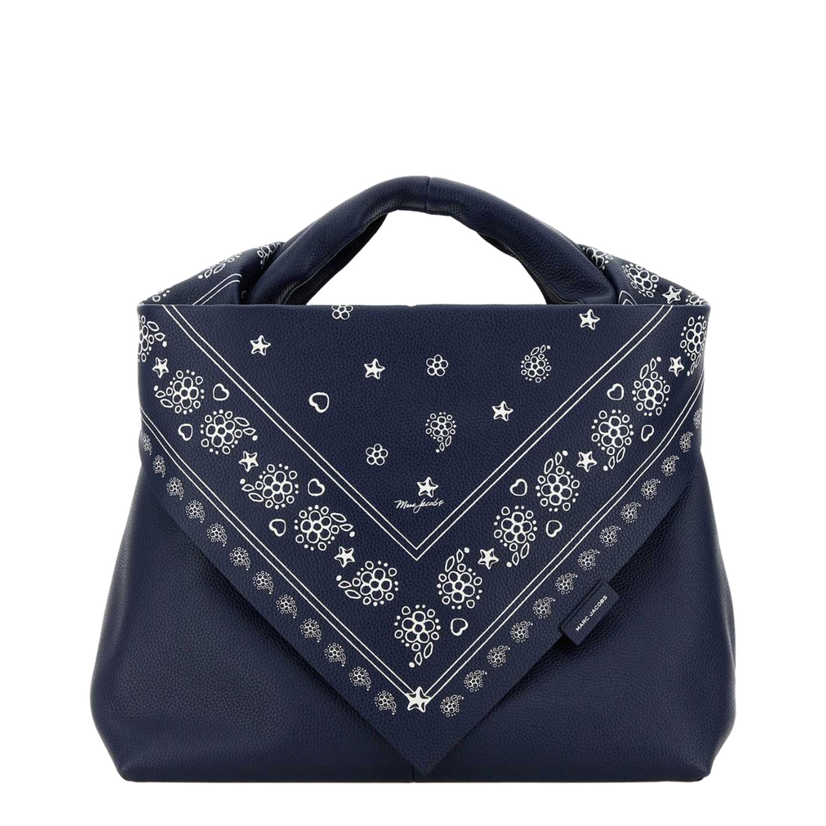 Blue Leather Shopping Bag
