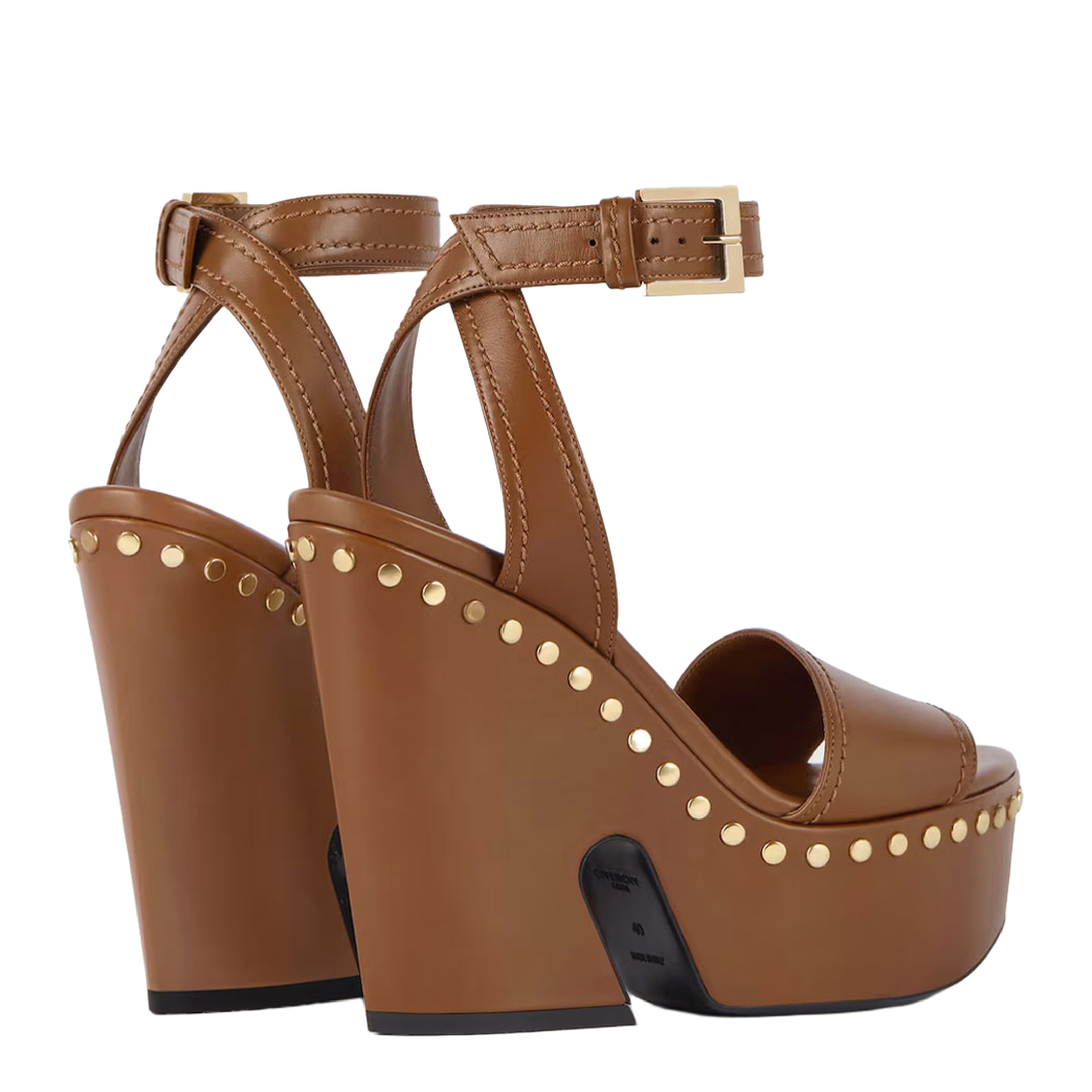 MAYFEYR - Givenchy - Clog Leather Platform Sandals With Studs Detail - BE30APE2FV