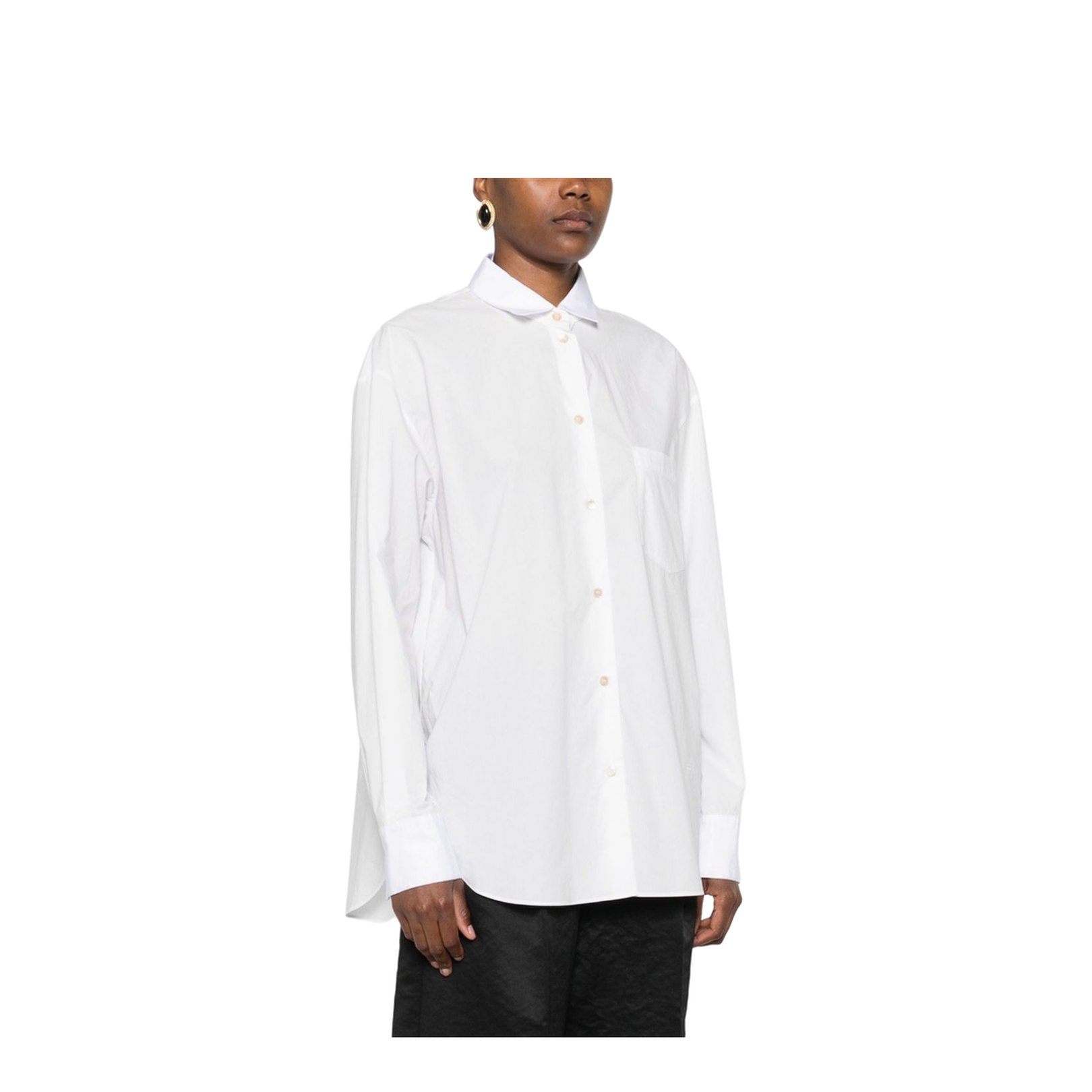 Oversized Shirt in Cotton Poplin