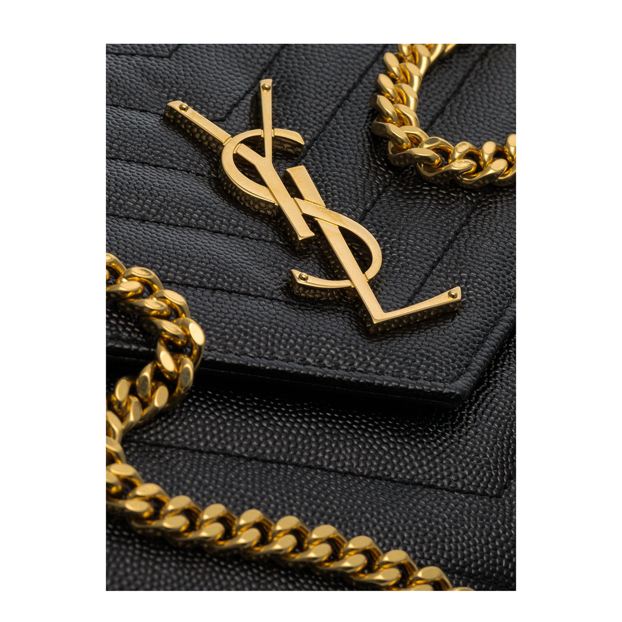 Classic Cassandre Chain Wallet In Grain De Poudre Leather