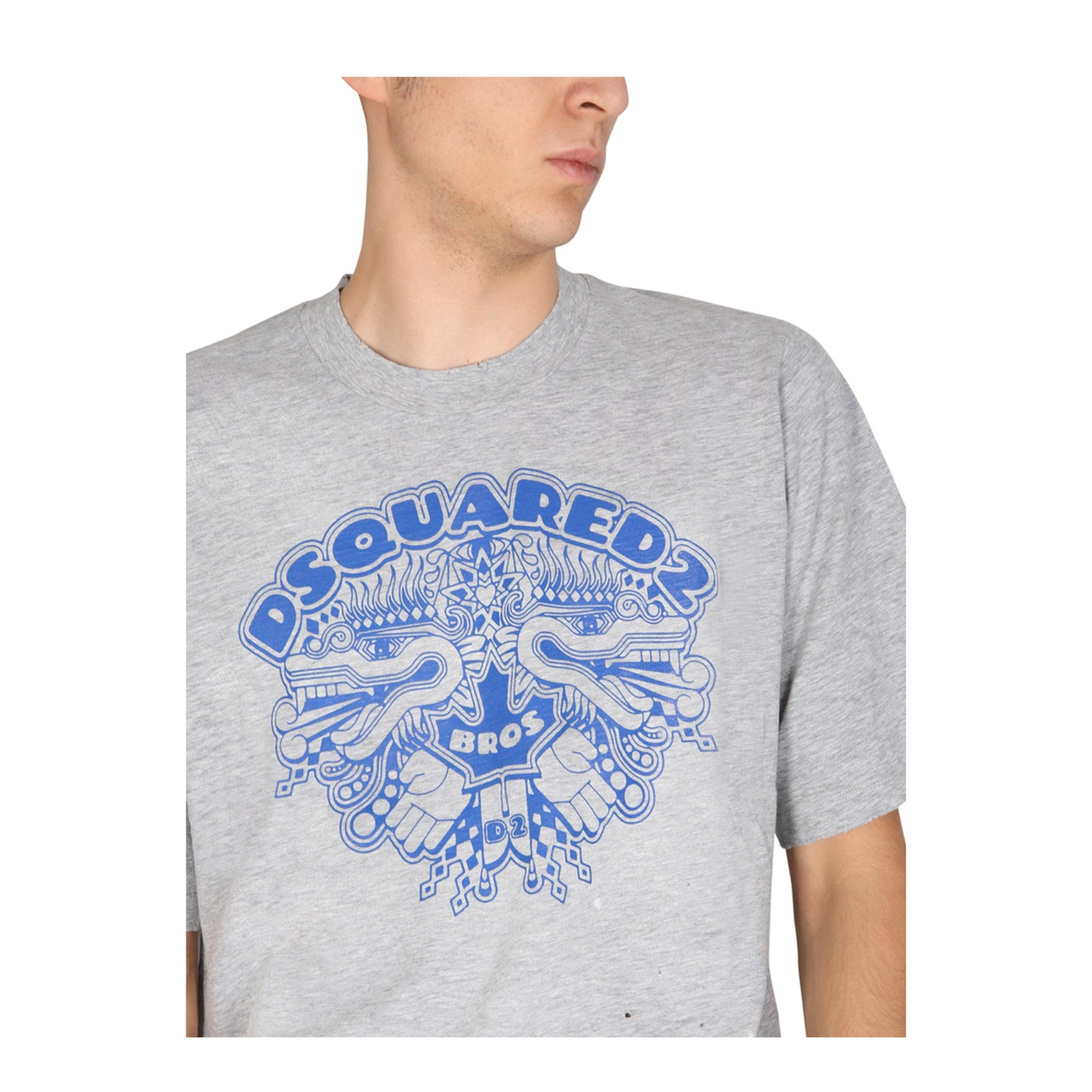 MAYFEYR - Dsquared2 - Dragon Bros Football T-Shirt - S74GD1014S22146857M