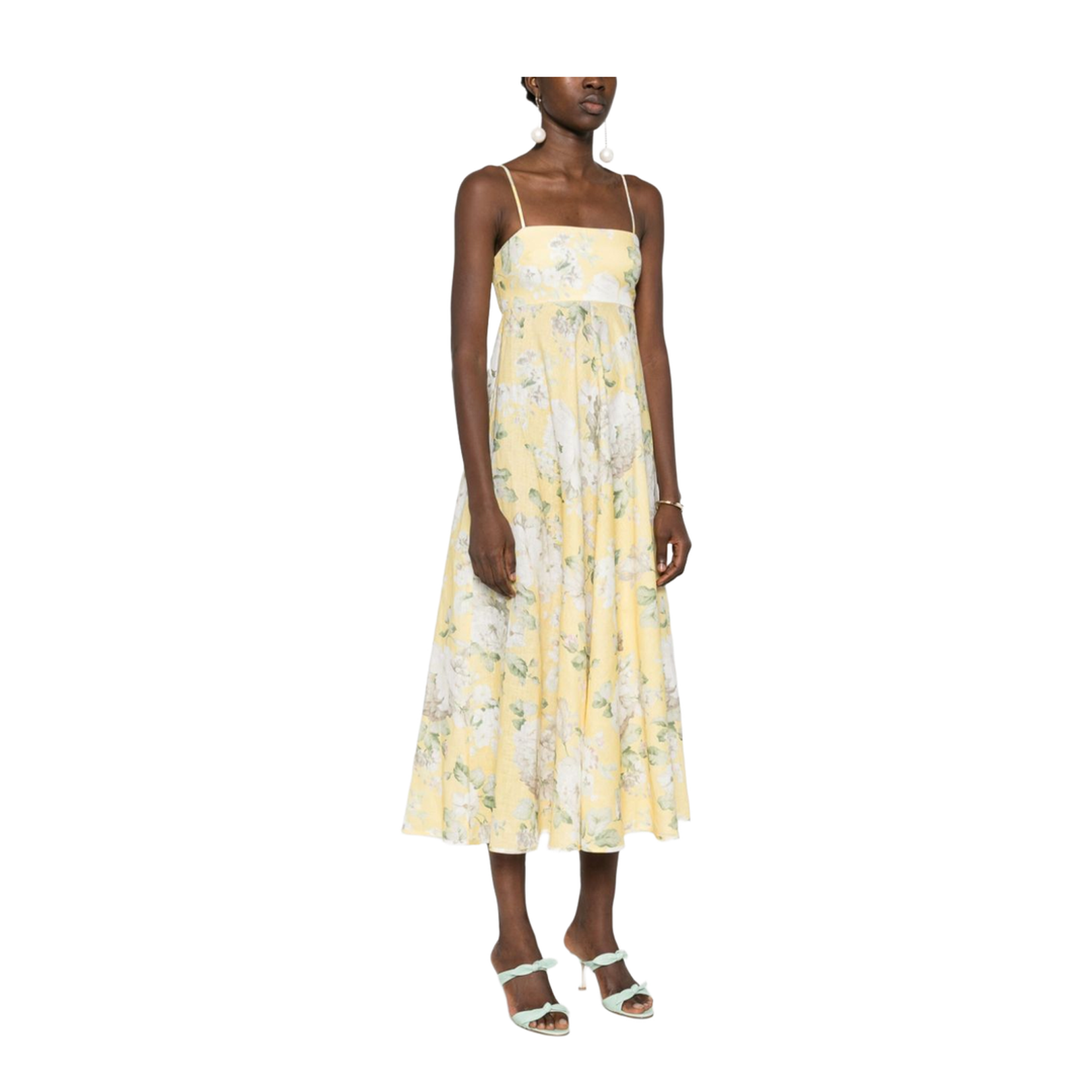 Floral Print Linen Dress