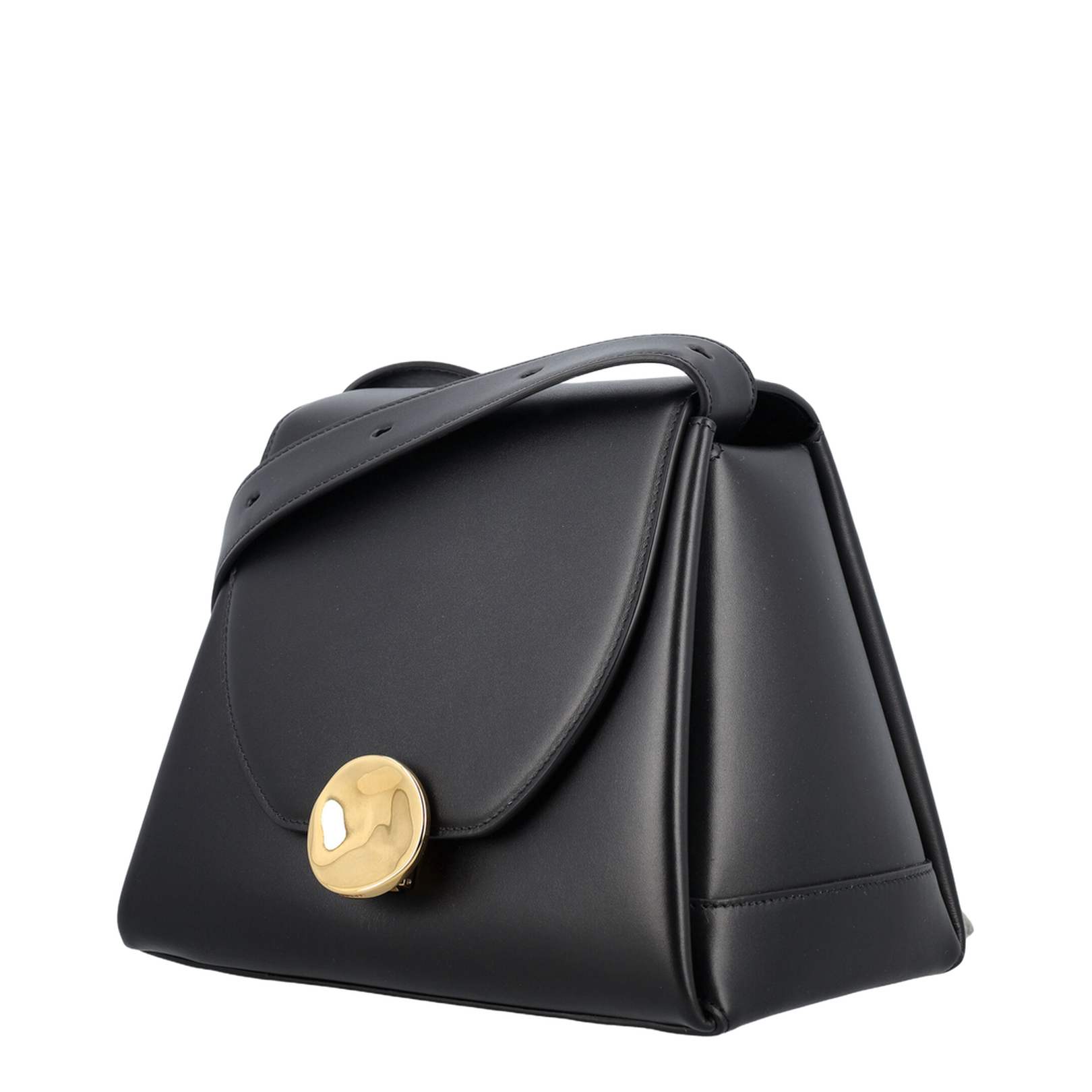 Black Leather Victor Shoulder Bag