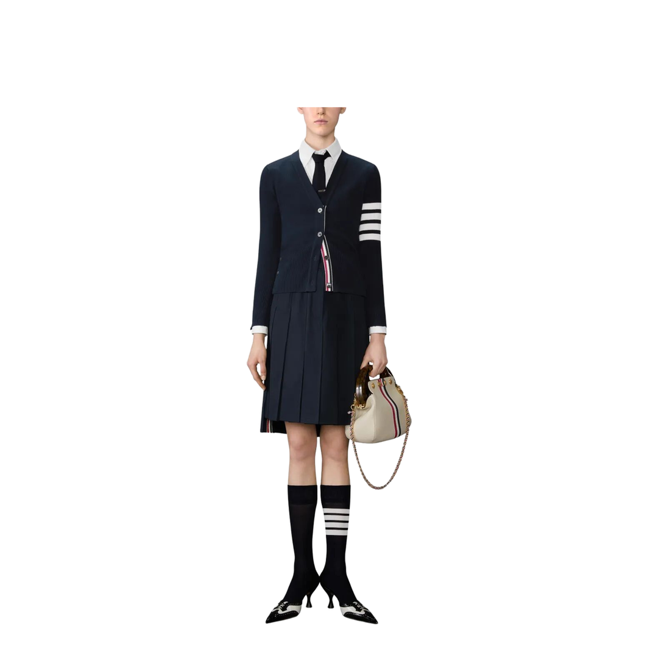 MAYFEYR - Thom Browne - Pleated Wool Midi Skirt - FGCA40UF1063
