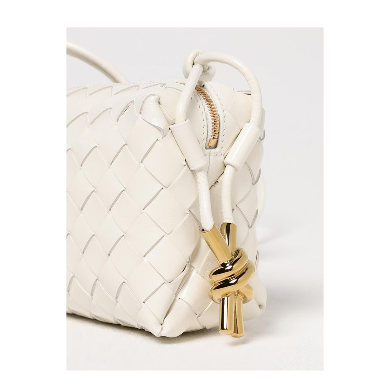 Loop Mini Leather Crossbody Bags - White