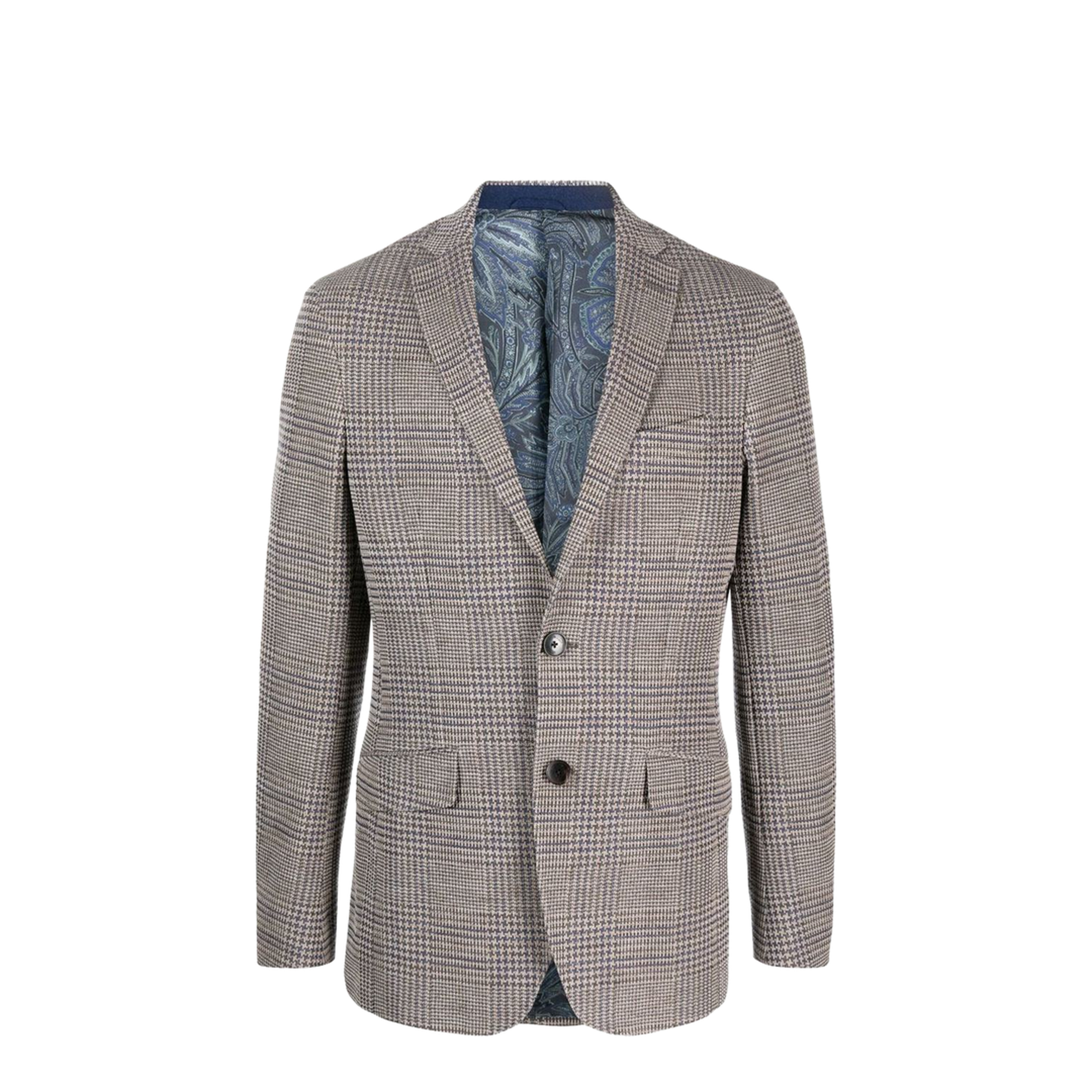 Plaid Check Pattern Blazer