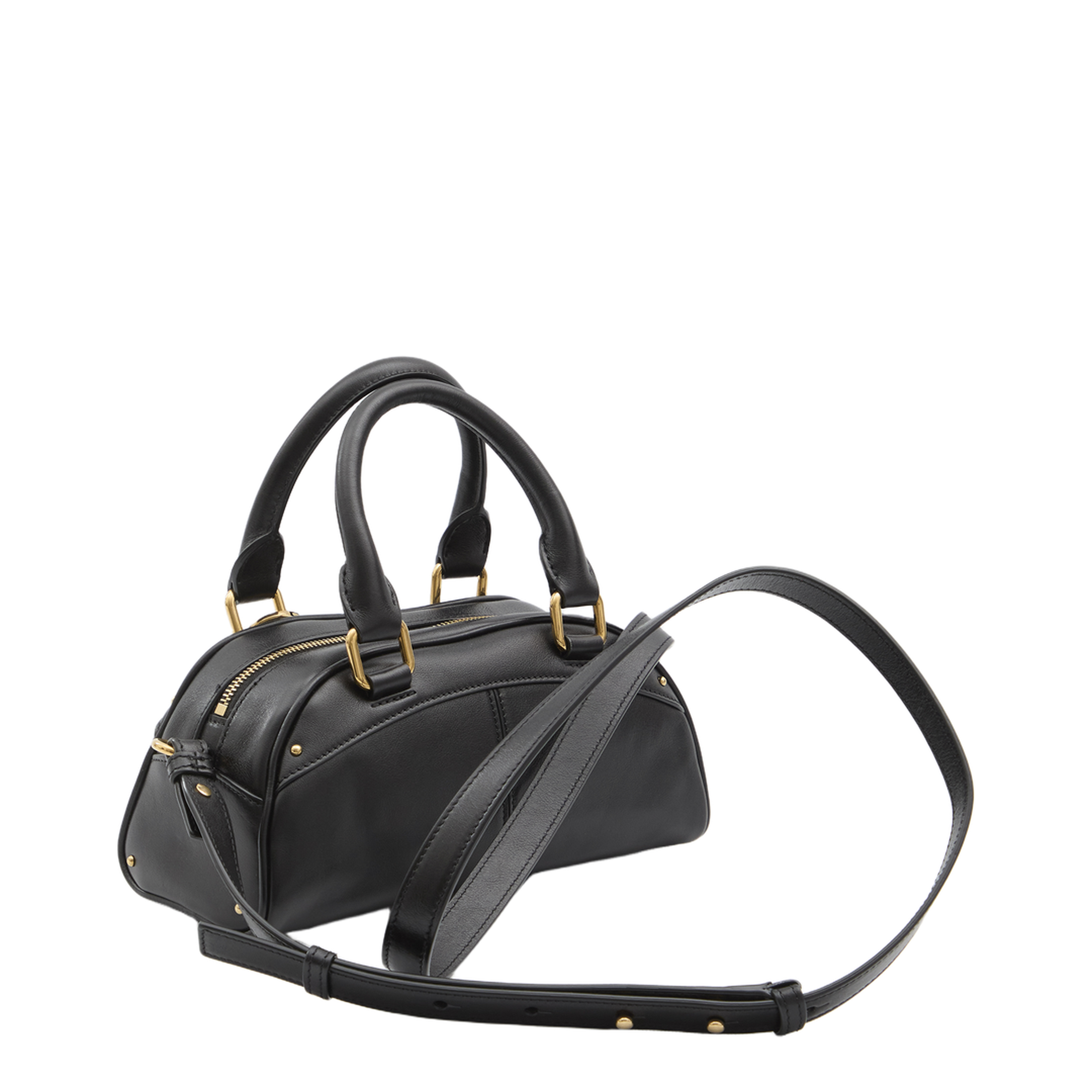 Small Chloé Bowling Bag in Soft Leather - Black