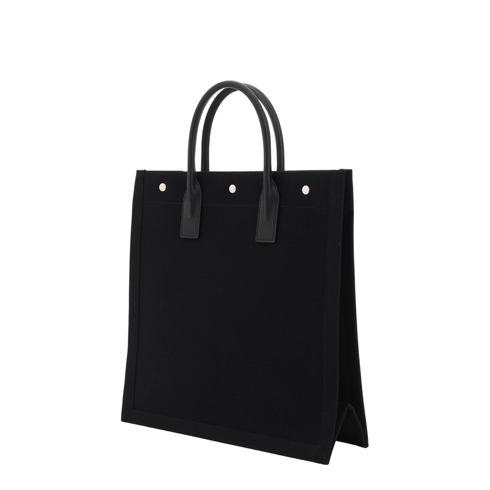 Rive Gauche Small Canvas Tote Bags - Black