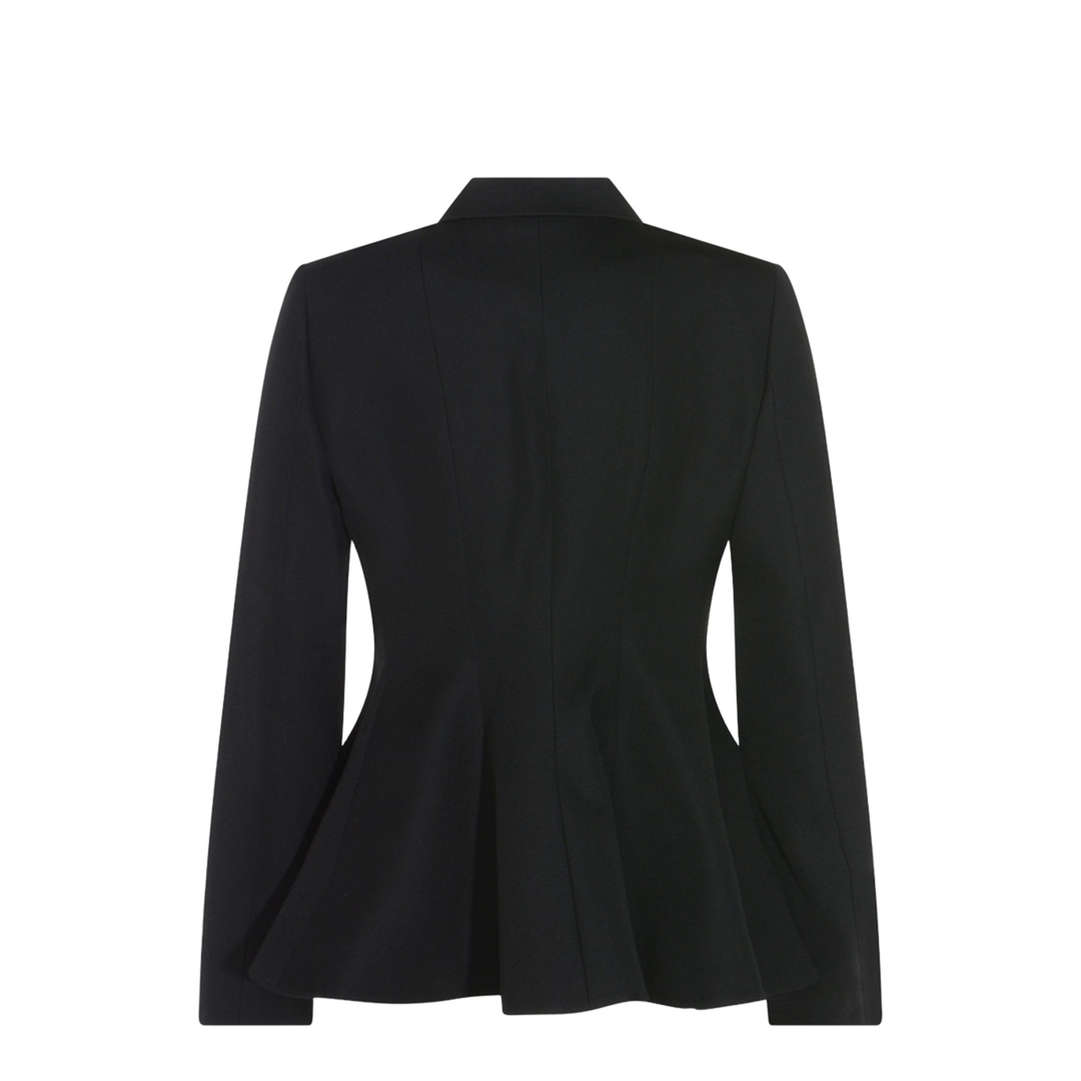 Black Grain de Poudre Wool Jacket