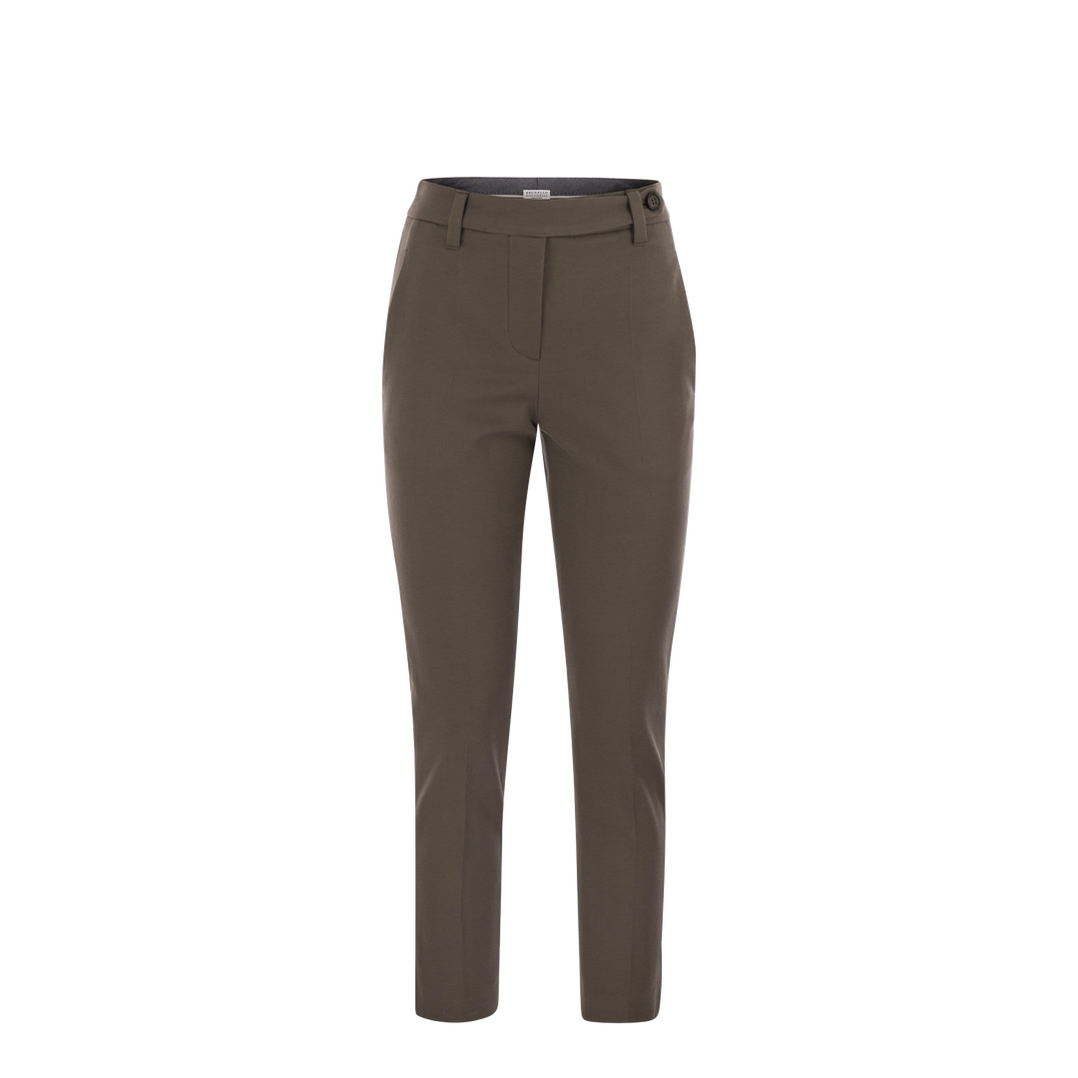Cigarette Trousers Stretch Cotton