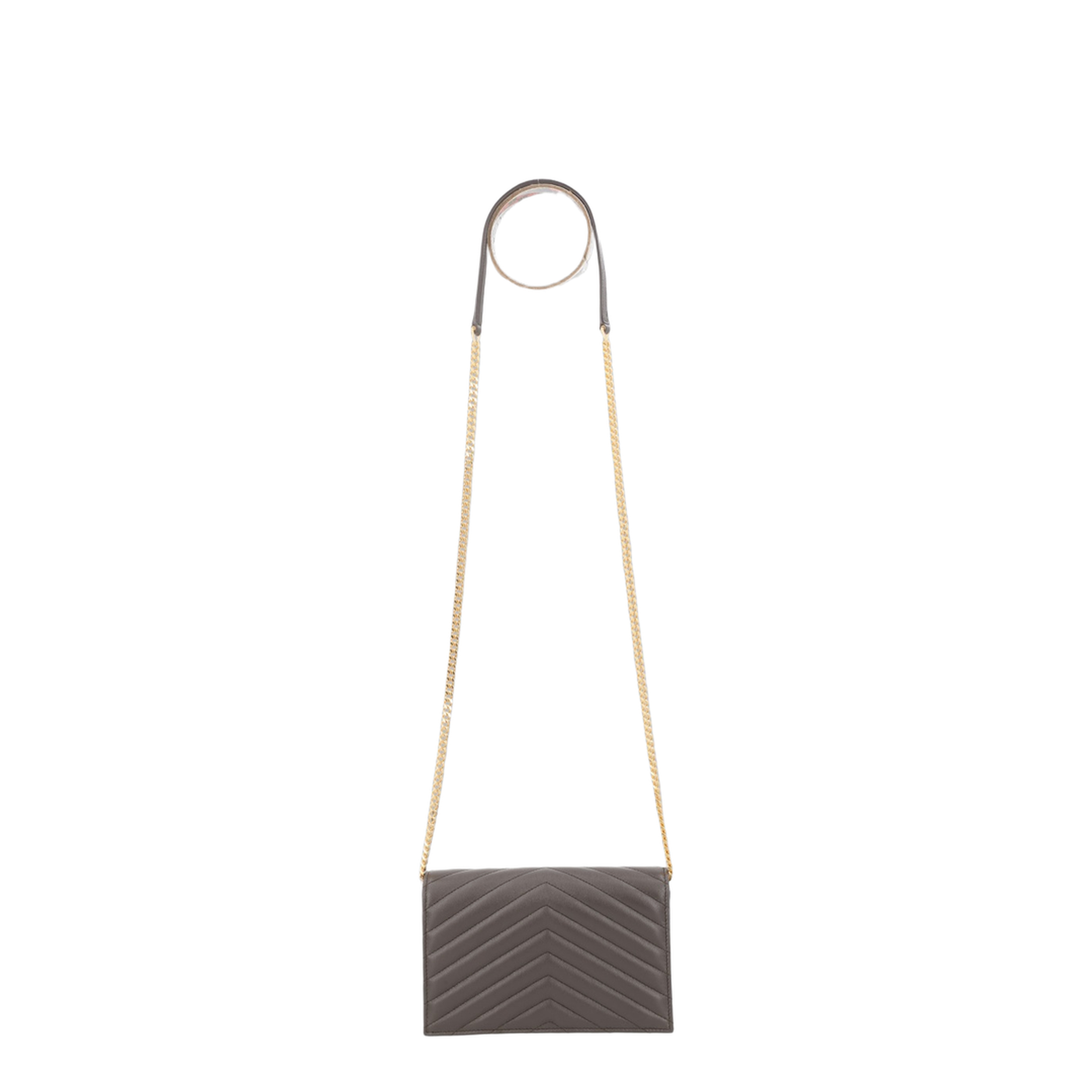 Cassandre Lambskin Envelope Chain Wallet - Urban Grey