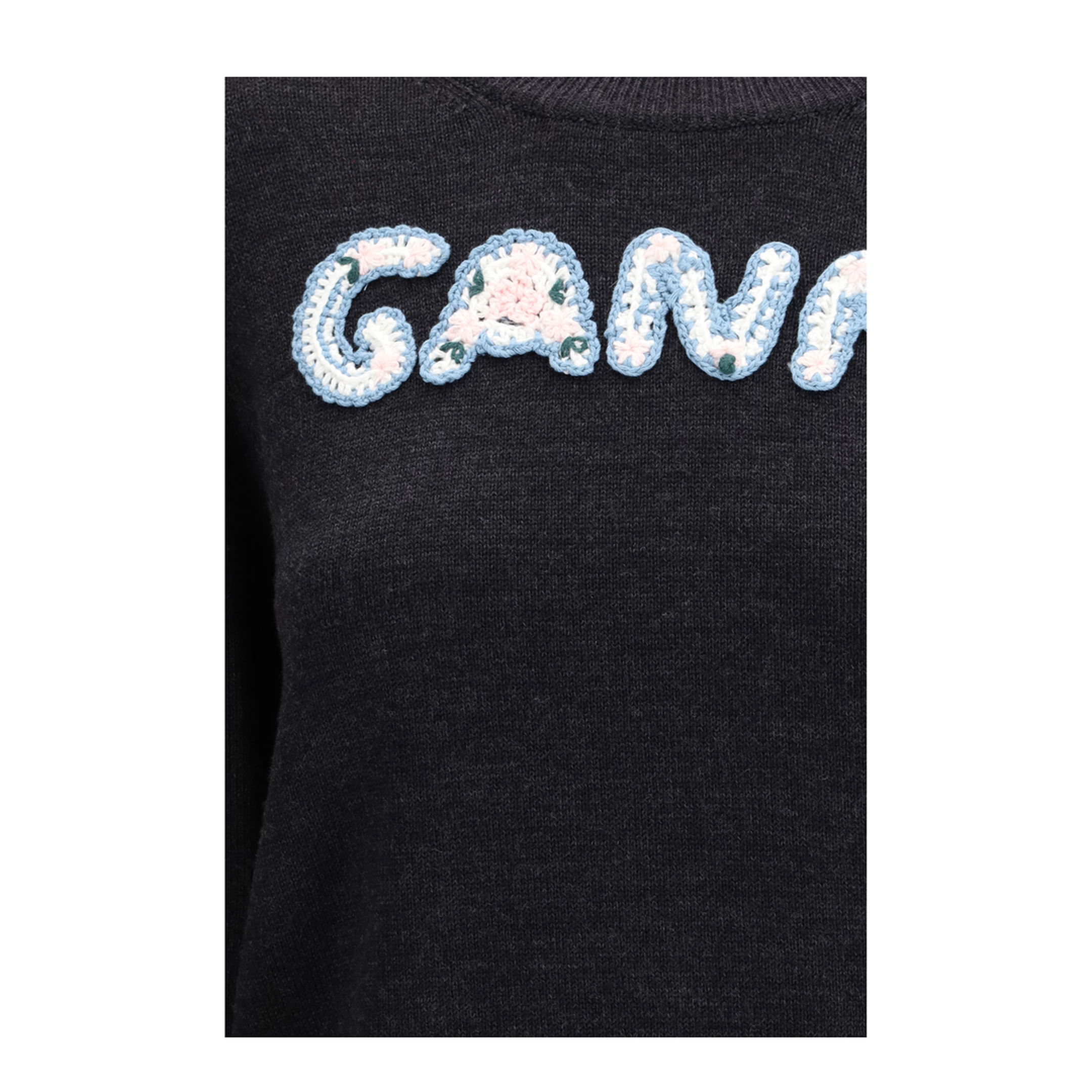 MAYFEYR - Ganni - Crochet Appliqué Merino Sweater - A1070267