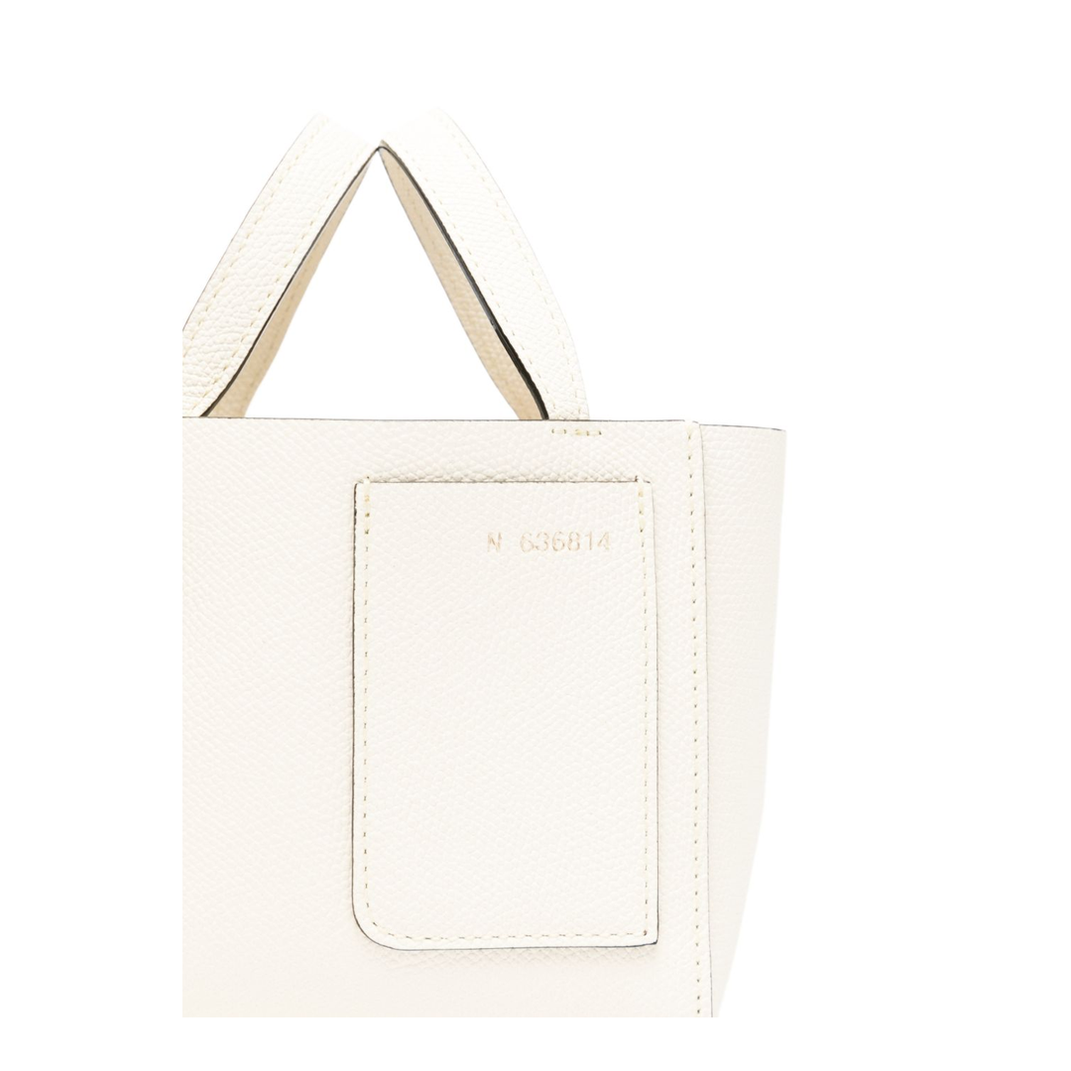 Soft Bucket Nano Bag Millepunte Calf Leather Bucket Bag - Pergamena White