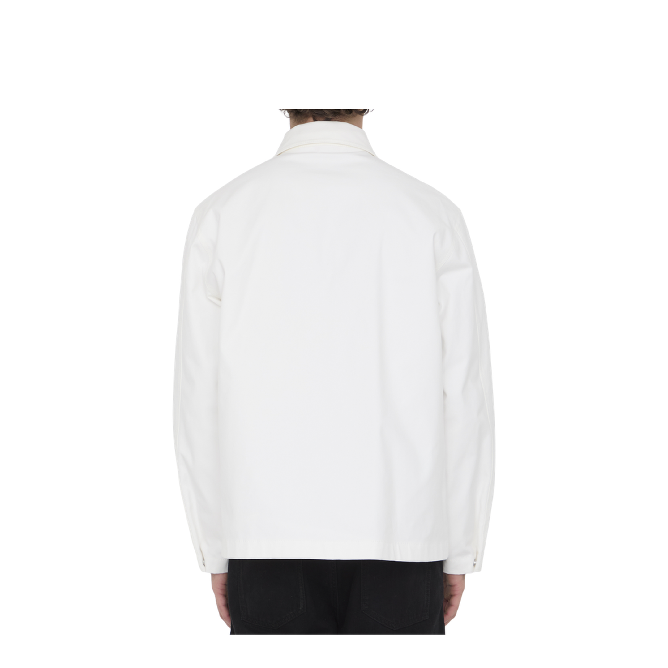 White V Logo Detail Shirt in Cotton Blend