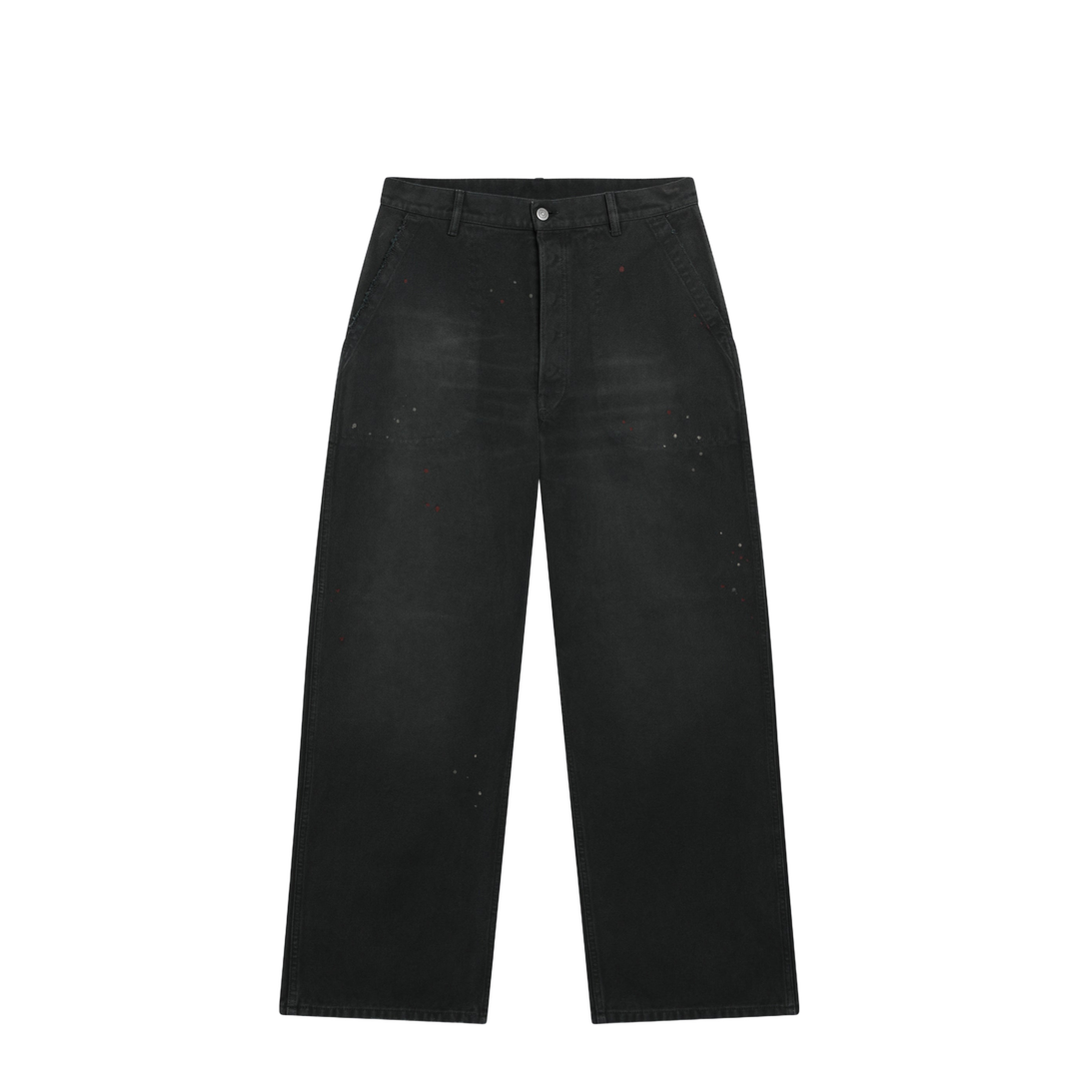 MAYFEYR - Maison Margiela - Double-Dyed Work Trousers In Black Cotton With Spots - S50KA0728M35926961