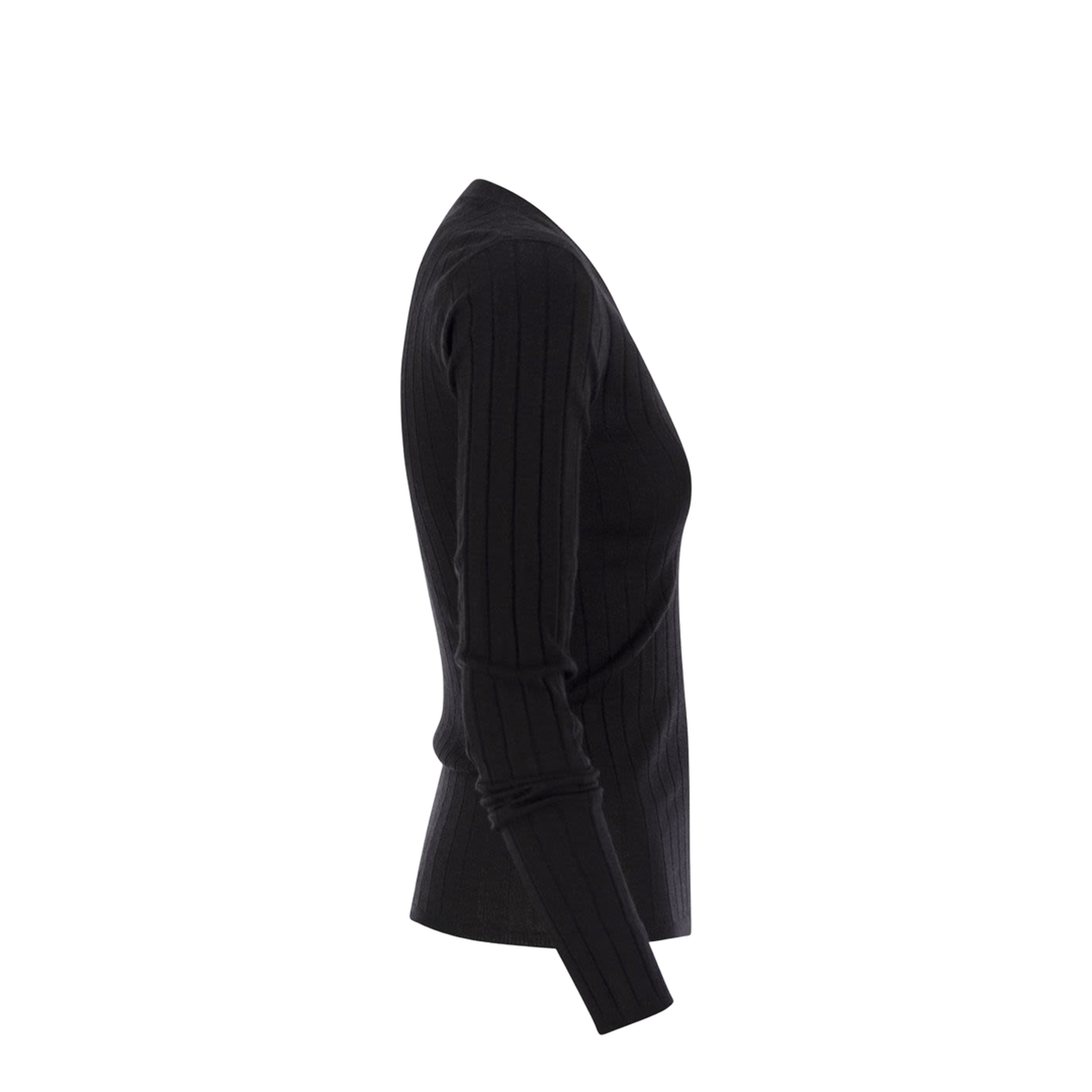 Lightweight Cashmere and Silk Broad Rib Sweater