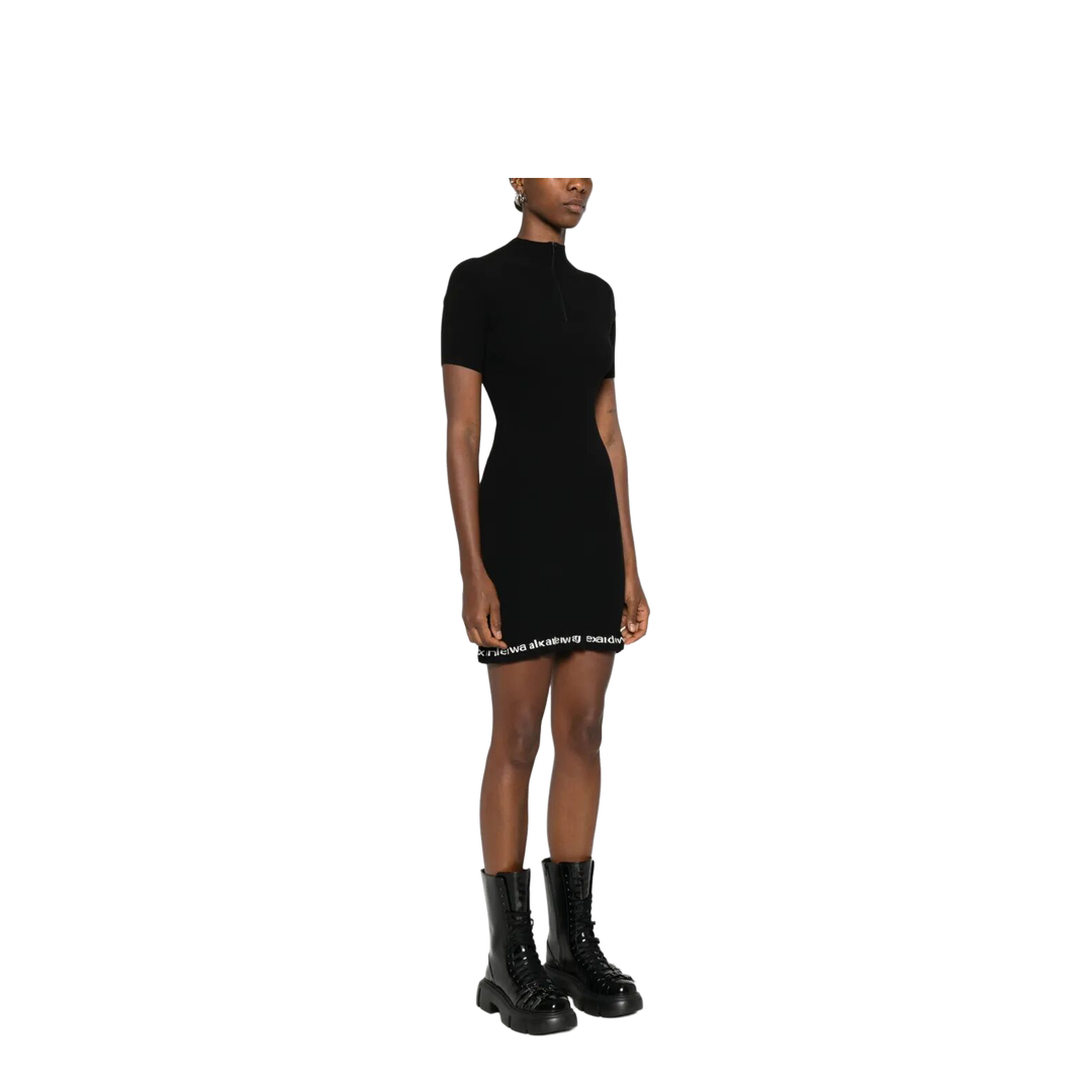 MAYFEYR - Alexander Wang - Ribbed Short-Sleeve Fitted Dress - 4KC1266045