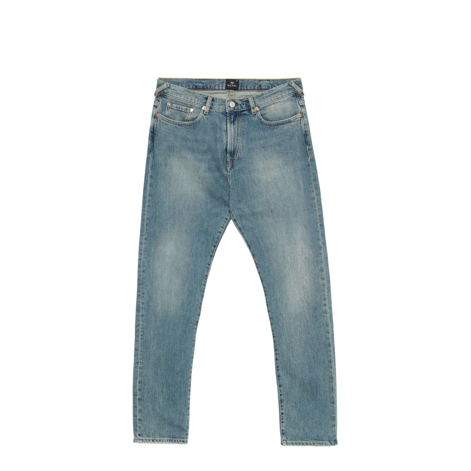 Tapered-Fit Organic Vintage Stretch Dark-Wash Jeans
